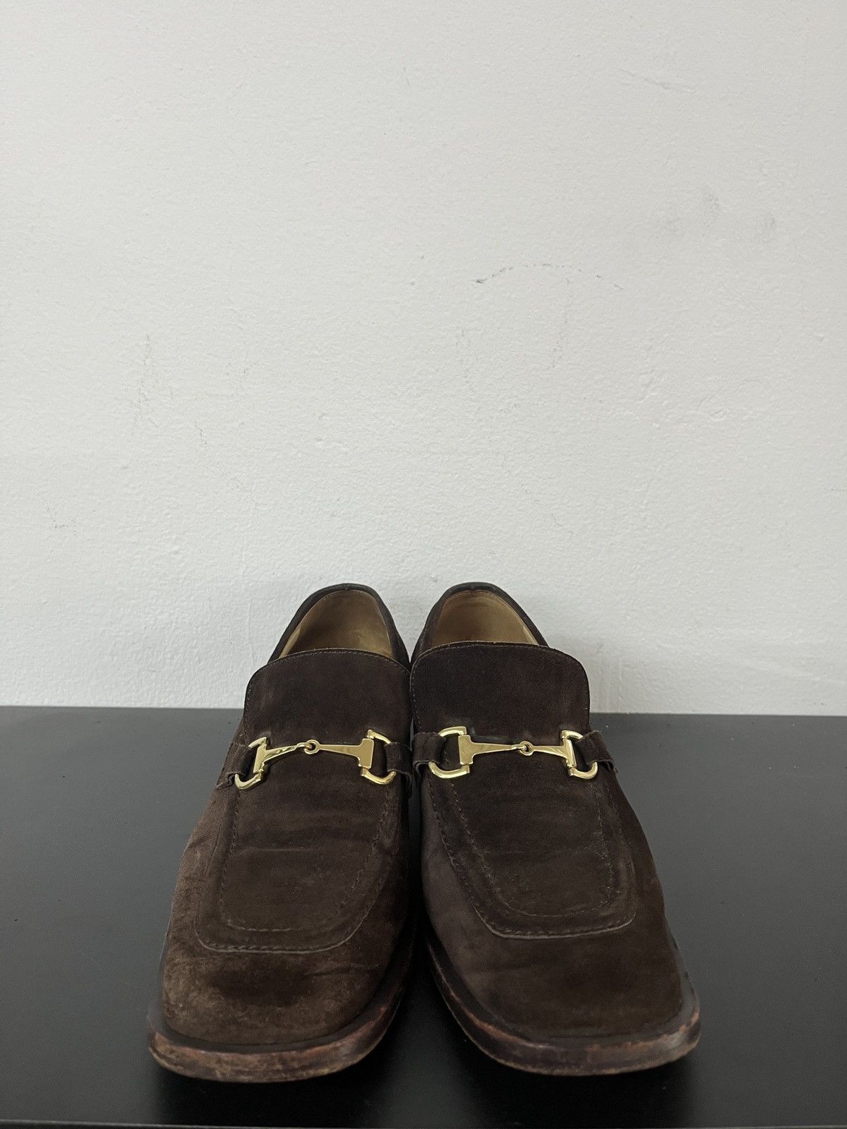 Gucci Vintage Gucci Tom Ford Era Horsebit Suede Leather Loafers Size US 7 / IT 37 - 15 Thumbnail