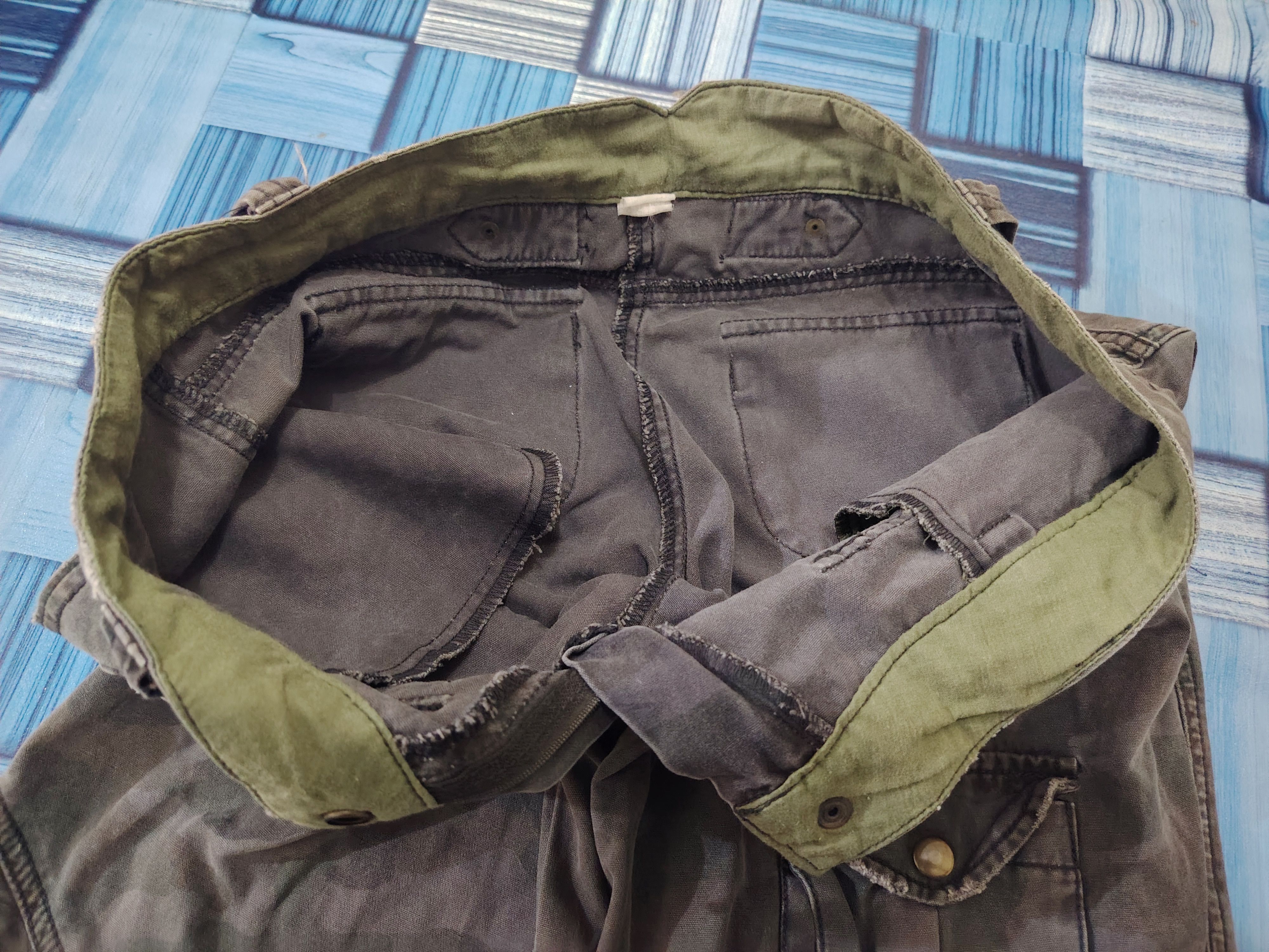 Vintage Vtg Camou Cargo Flared & Army Pocket chest rig tactical Size US 33 - 8 Thumbnail