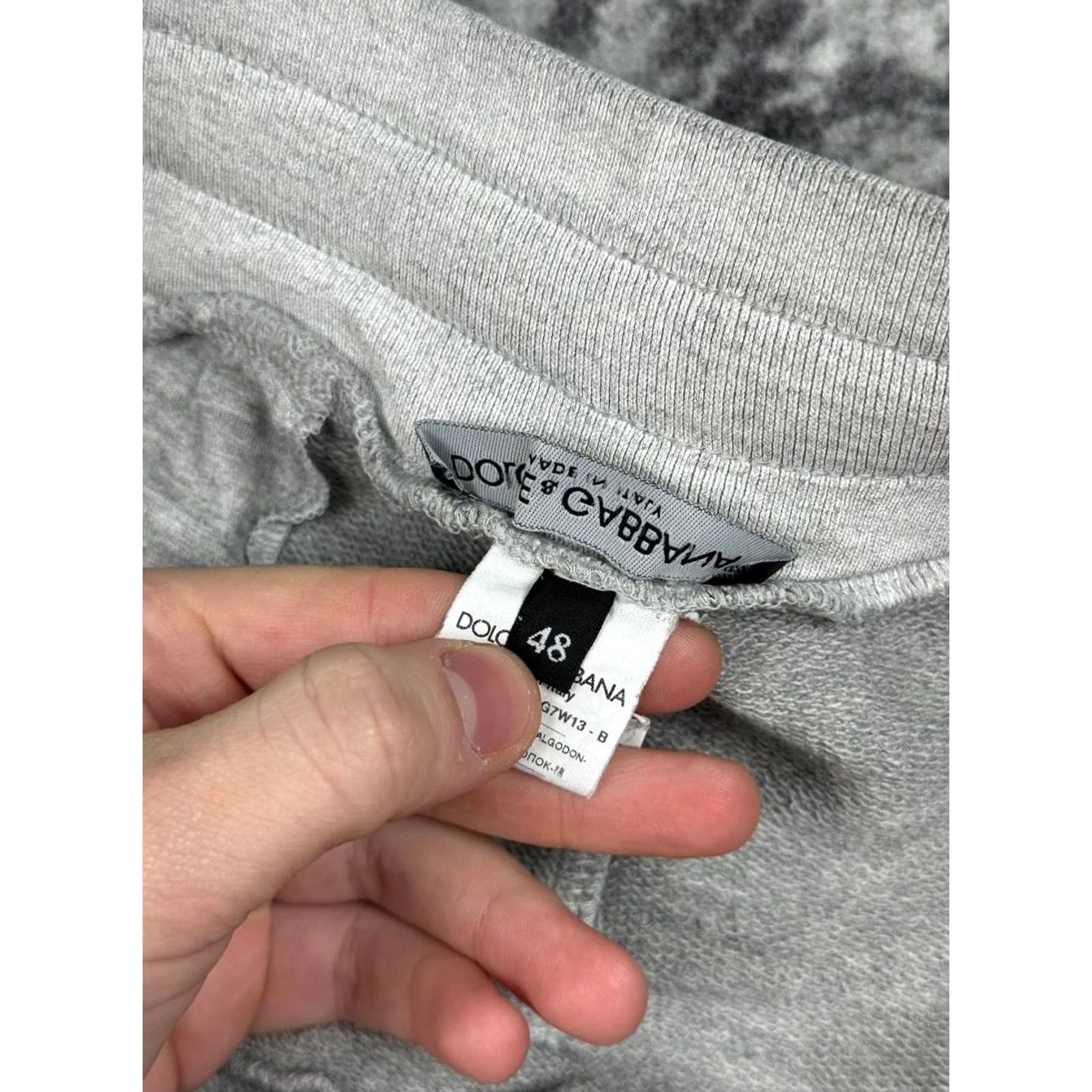 Dolce & Gabbana Dolce&Gabbana Sweatpants Double Drawstring Cotton DG Men Size 48 Gray Size US 32 / EU 48 - 5 Thumbnail
