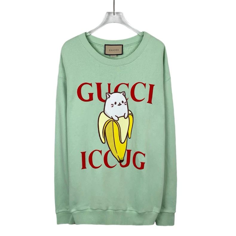 Gucci Gucci Green logo letter pattern printed round-neck cotton l Size US S / EU 44-46 / 1 - 1 Thumbnail