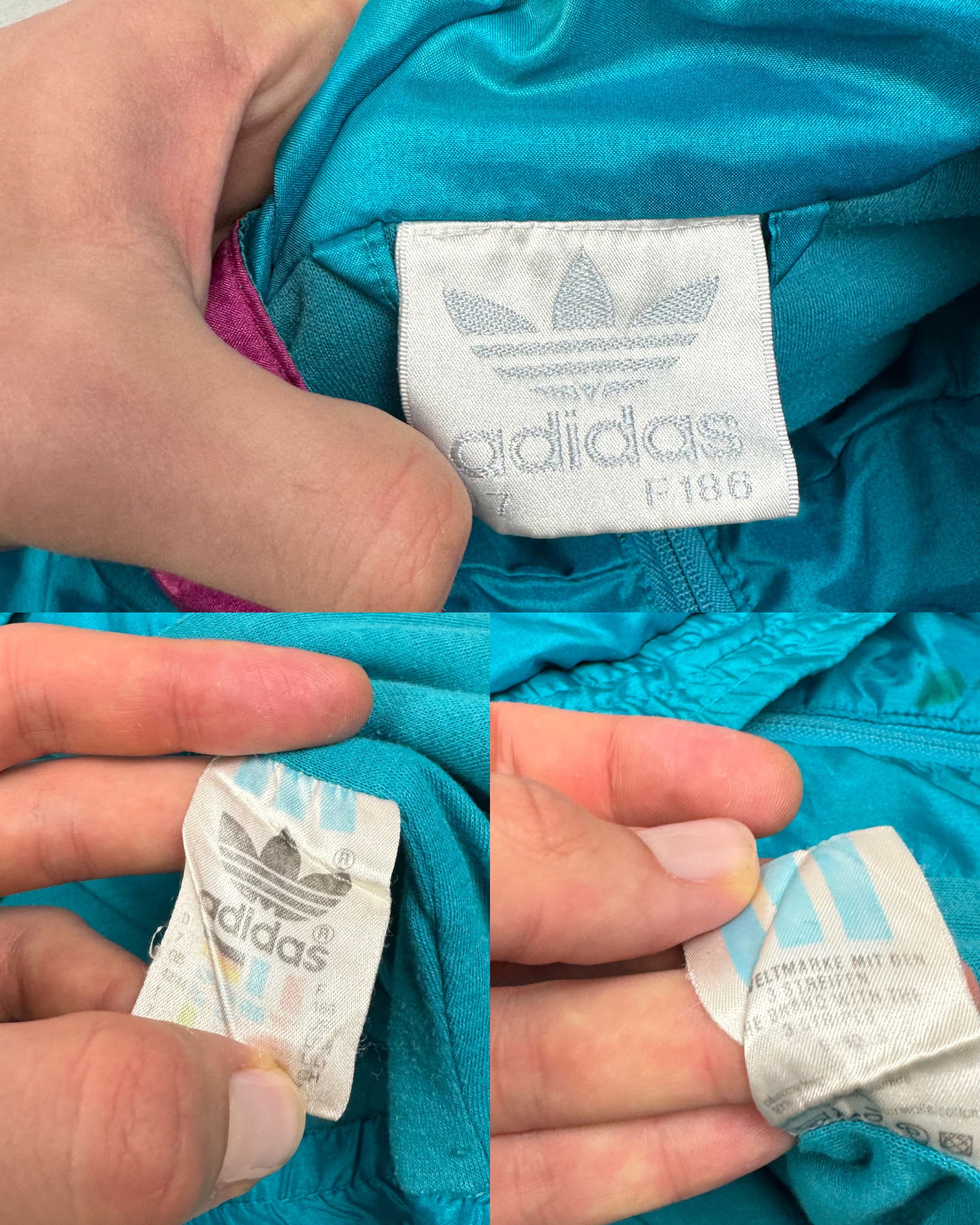 Adidas VTG Adidas Mens Aqua Long Sleeve Full Zip Windbreaker Jacket Size US L / EU 52-54 / 3 - 2 Thumbnail