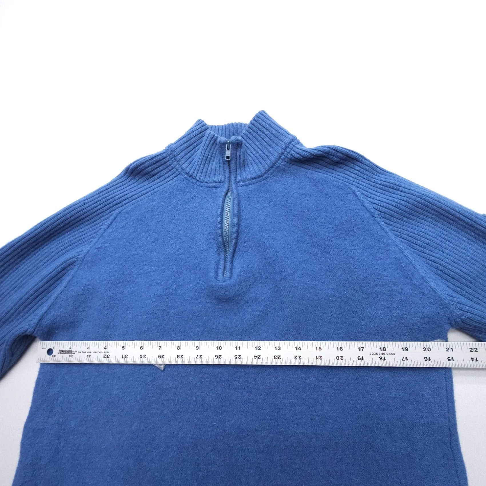 Aigle Aigle Sweater Shirt Wool 1/4 Zip XL Blue Classic Pullover Mens Regular Knit Zip Logo Mock Neck Short Brand: Aigle Size US XL / EU 56 / 4 - 7 Thumbnail