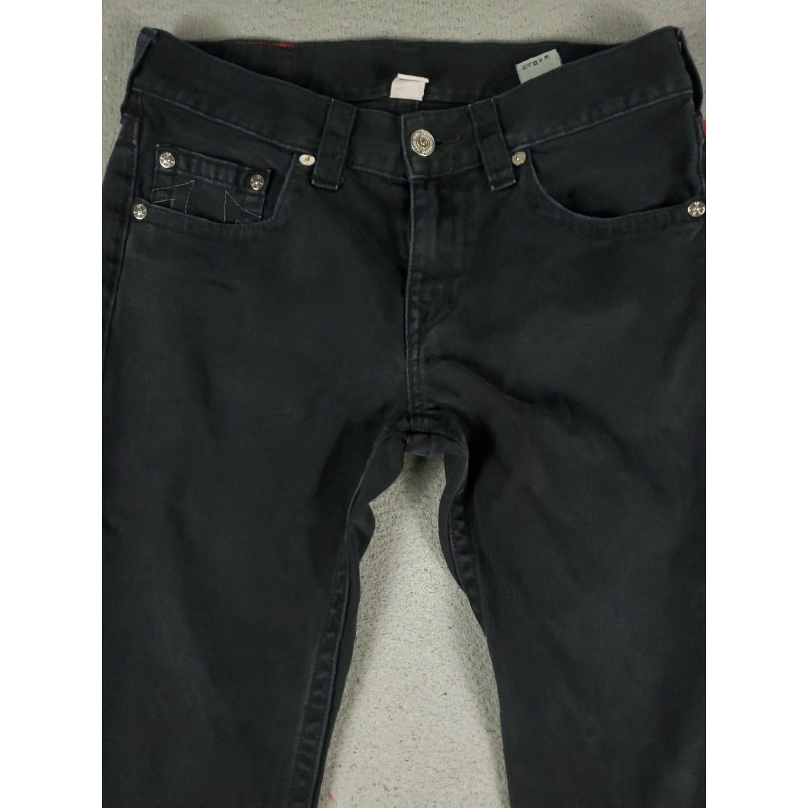 True Religion Mens Black Skinny Fit 32x33 XL Extra Large Jeans Pants
