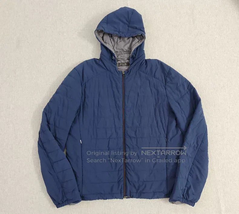Loro Piana Loro Piana Men's down jacket blazer, dark blue, rain syste Size US L / EU 52-54 / 3 - 1 Thumbnail