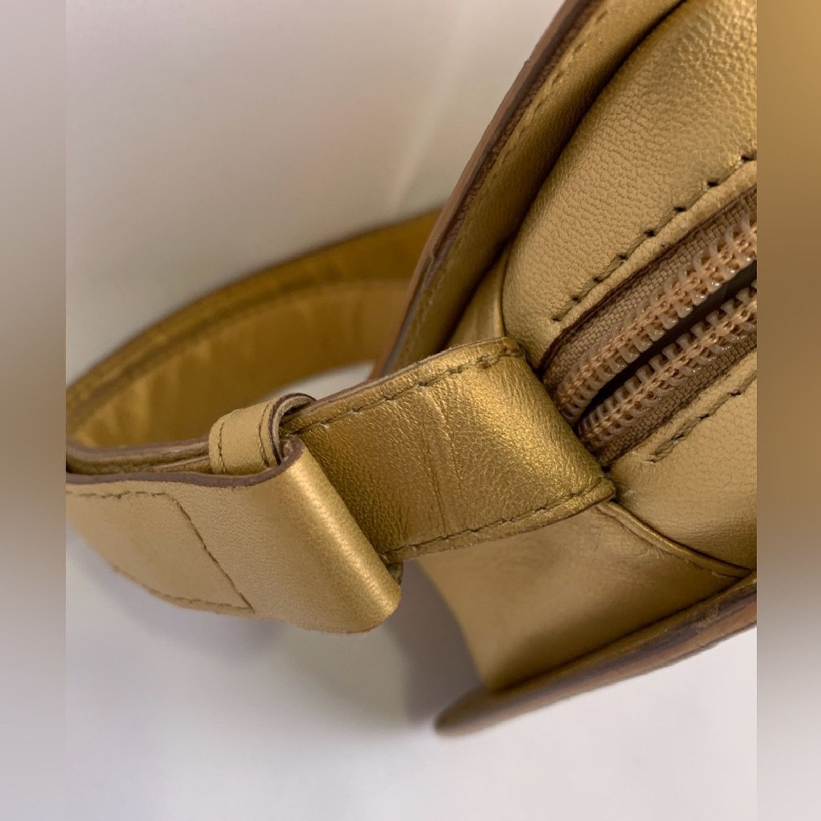 Bottega Veneta Rare Unique Bottega Veneta Gold Crossbody Bag Size ONE SIZE - 15 Thumbnail