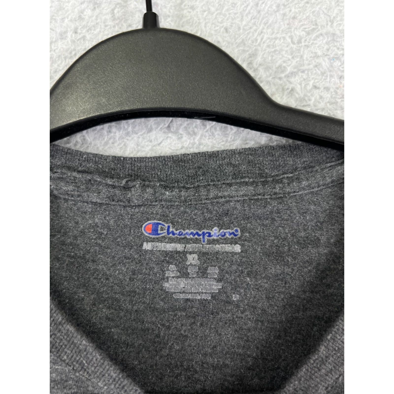 Champion Champion Shirt Men XL Gray Logo Short Sleeve Crew Neck Cotton Size US XL / EU 56 / 4 - 7 Thumbnail