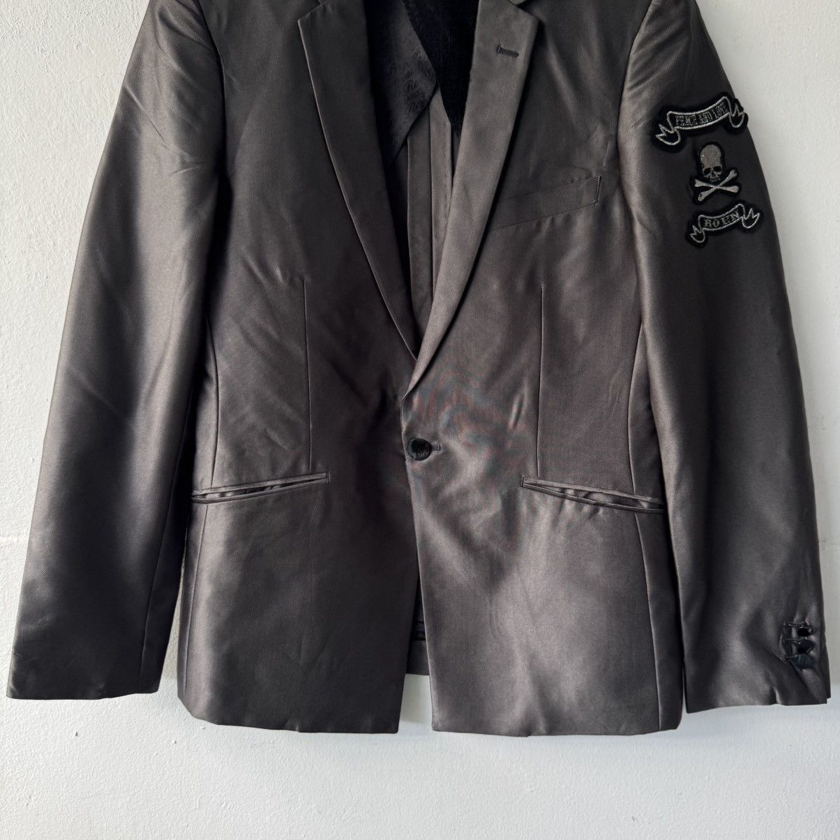 If Six Was Nine 2000s roen x semantic skull patches tailor blazer Size US L / EU 52-54 / 3 - 3 Thumbnail