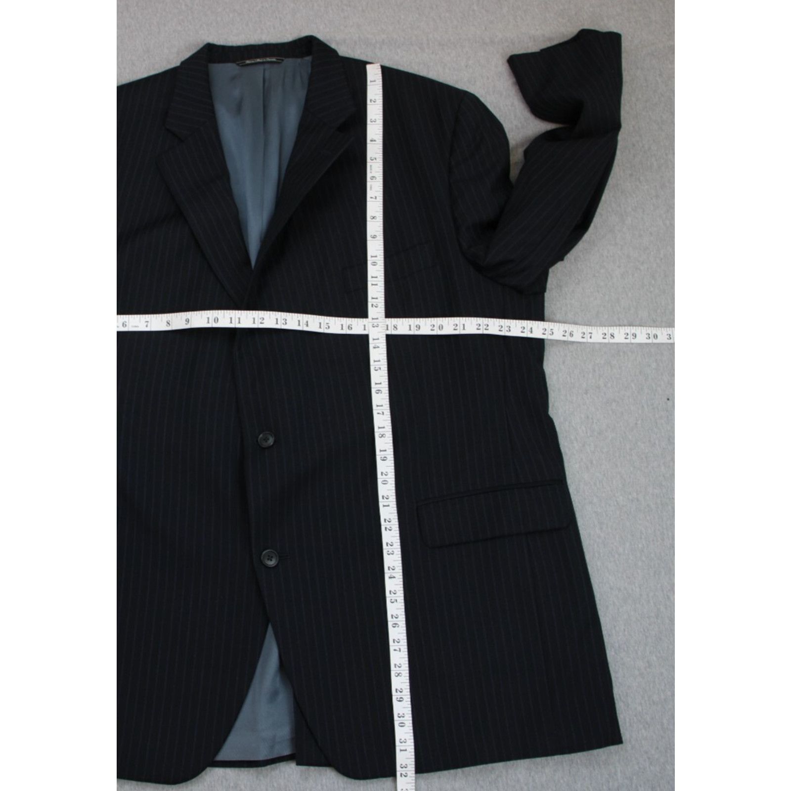 Jack Victor Jack Victor Blazer Men's 48R Black Wool Notch Size 48R - 8 Thumbnail