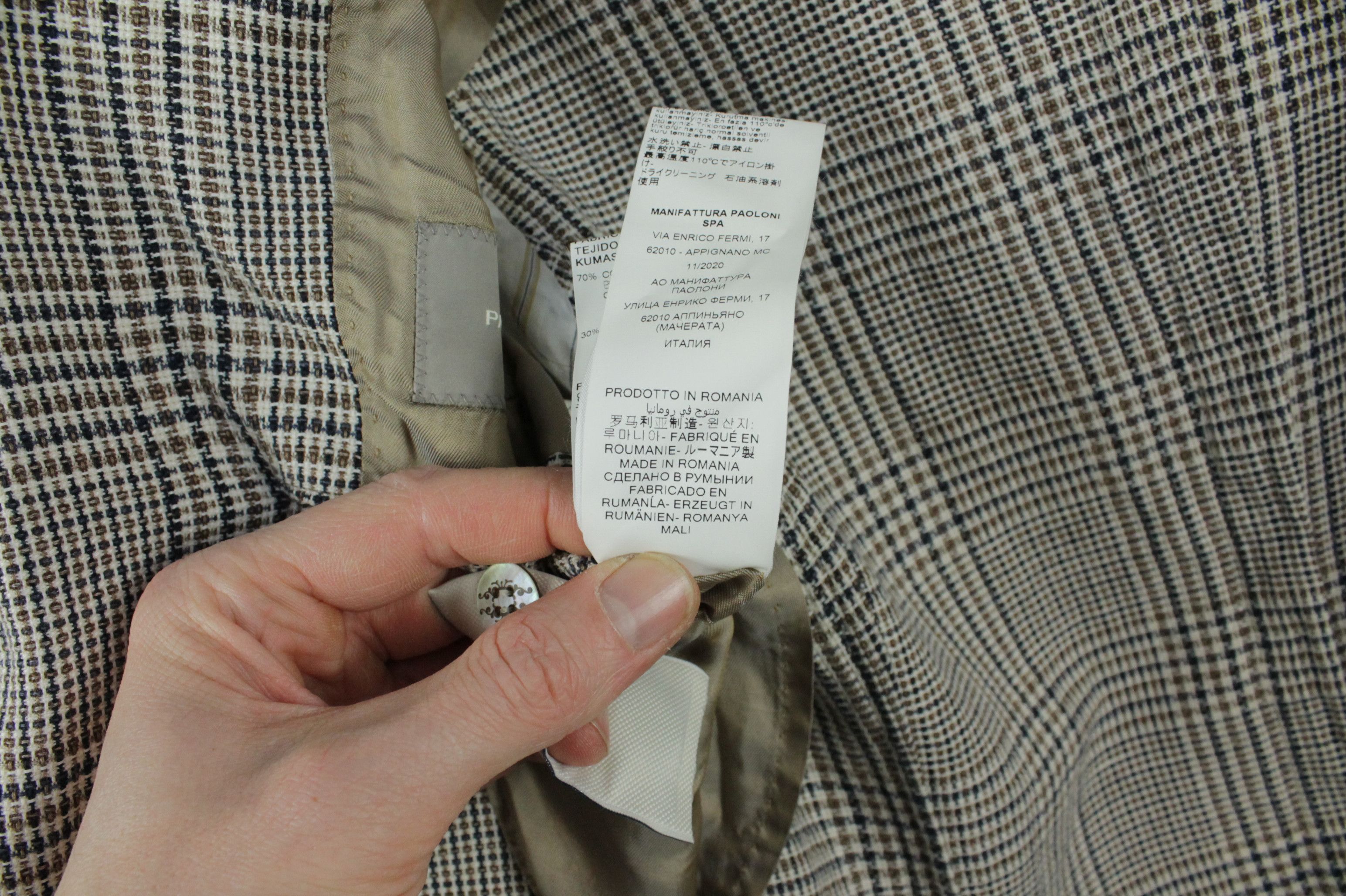 Paoloni Paoloni Knit Cotton Linen Sport Coat Blazer Jacket Men's Size US XS / EU 42 / 0 - 12 Thumbnail