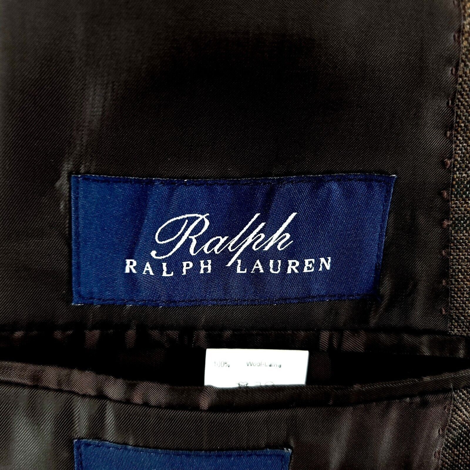 Ralph Lauren Ralph Lauren Wool Brown Sharkskin Purple Green Windowpane Sp Size 42L - 8 Thumbnail