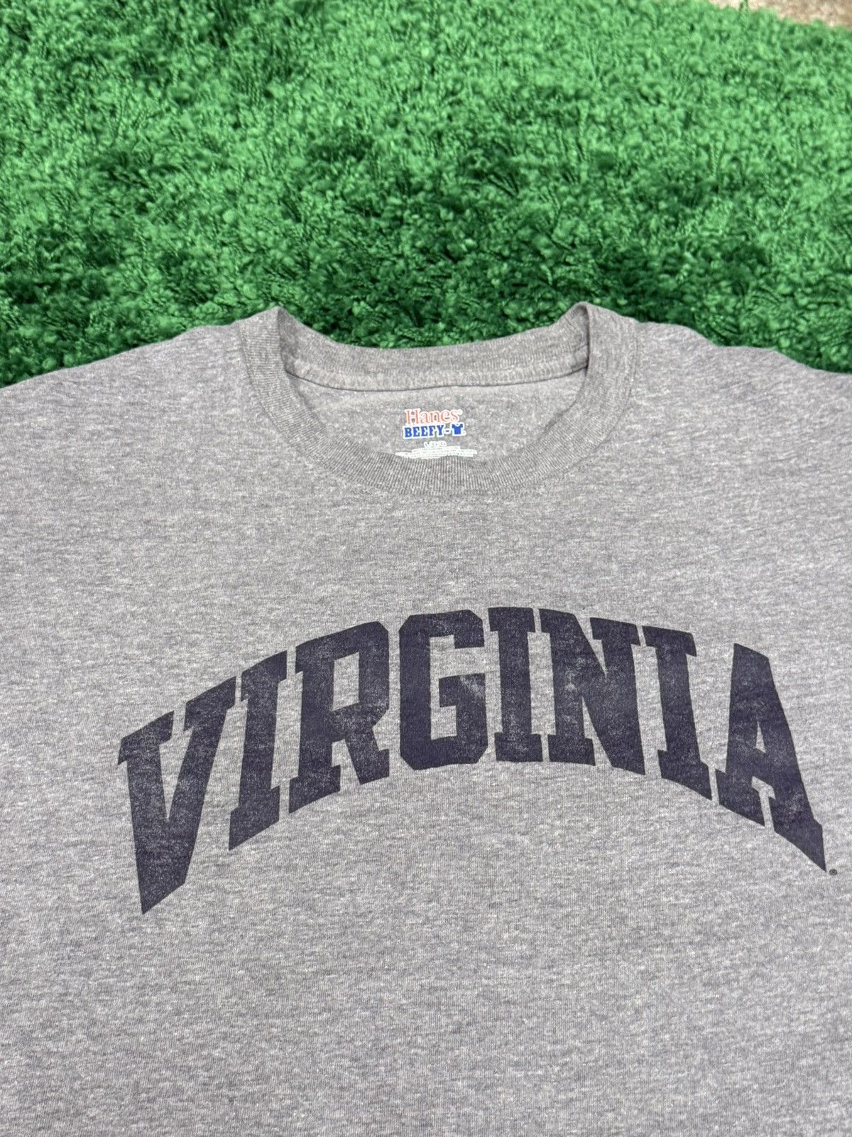 Vintage Vintage Virginia Arc Logo Tee Hanes Large Grey Size US L / EU 52-54 / 3 - 3 Thumbnail