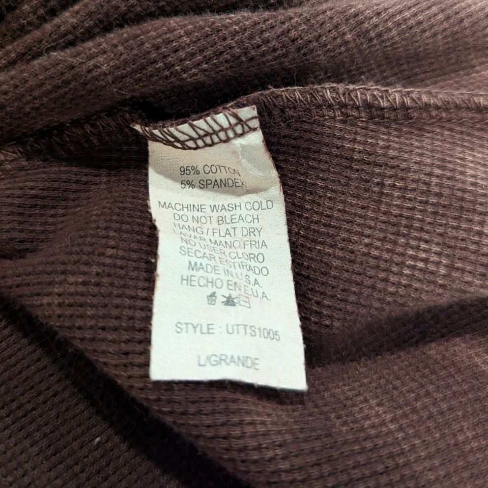 Other Urban X Brown Waffle Two Tone Thermal Top Large Size L / US 10 / IT 46 - 7 Thumbnail