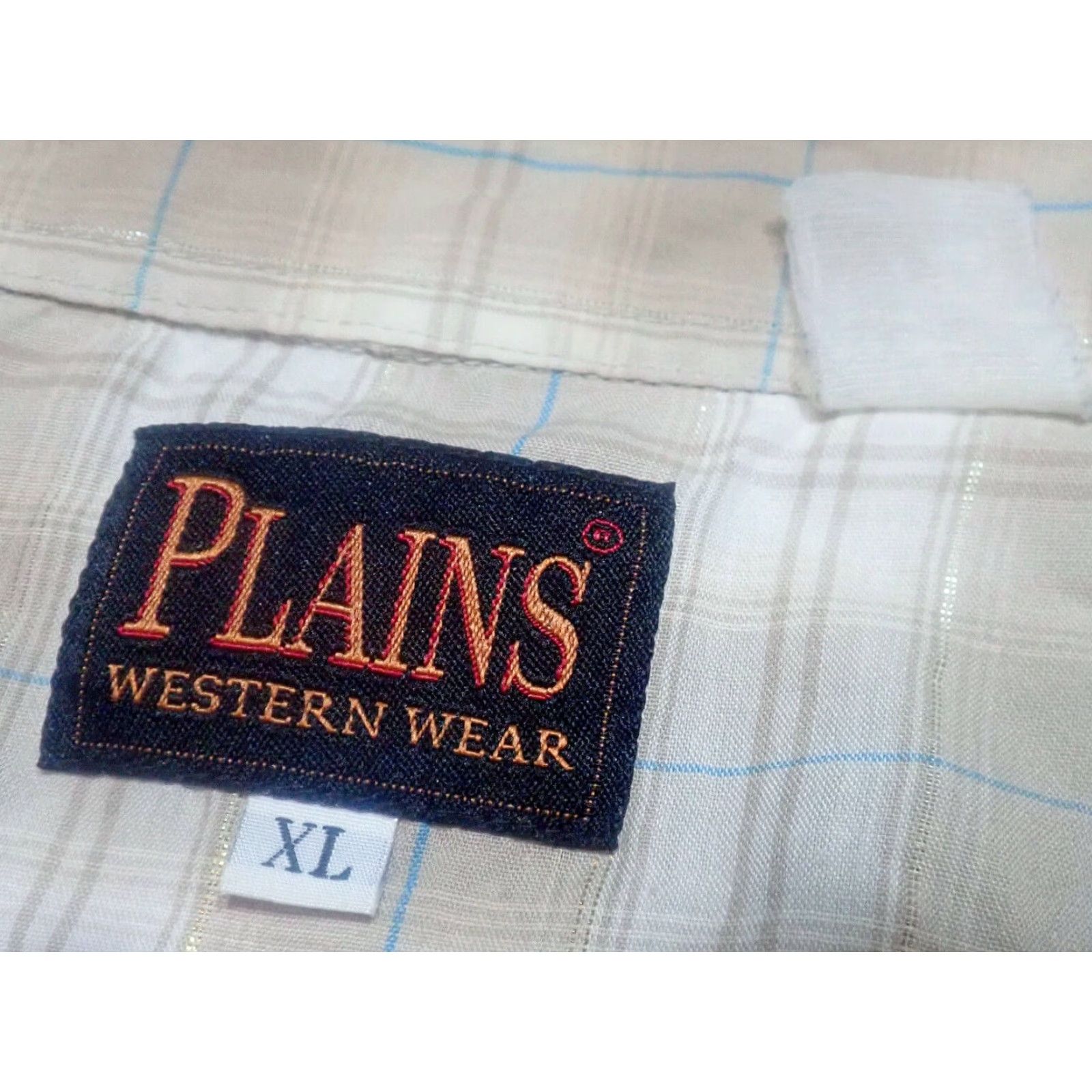 Vintage VINTAGE Plains Western Wear Cowboy Shirt XL Brown Plaid Metallic Thread Snap Closure Rockabilly Mens Size US XL / EU 56 / 4 - 4 Thumbnail