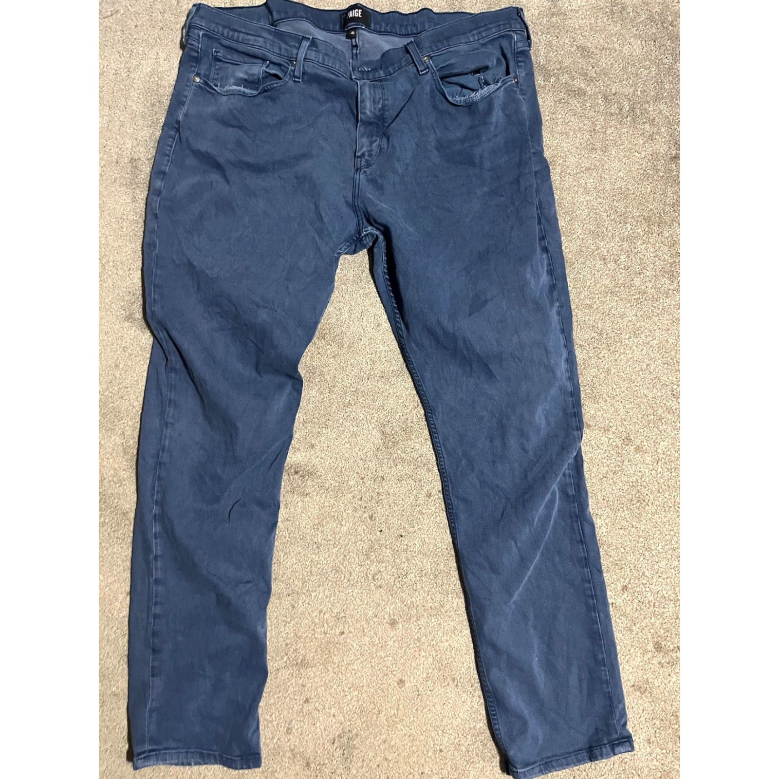 Paige Paige Federal Jeans Mens 40 Blue Straight 5-Pocket Classic Minimalist Size US 40 / EU 56 - 3 Thumbnail