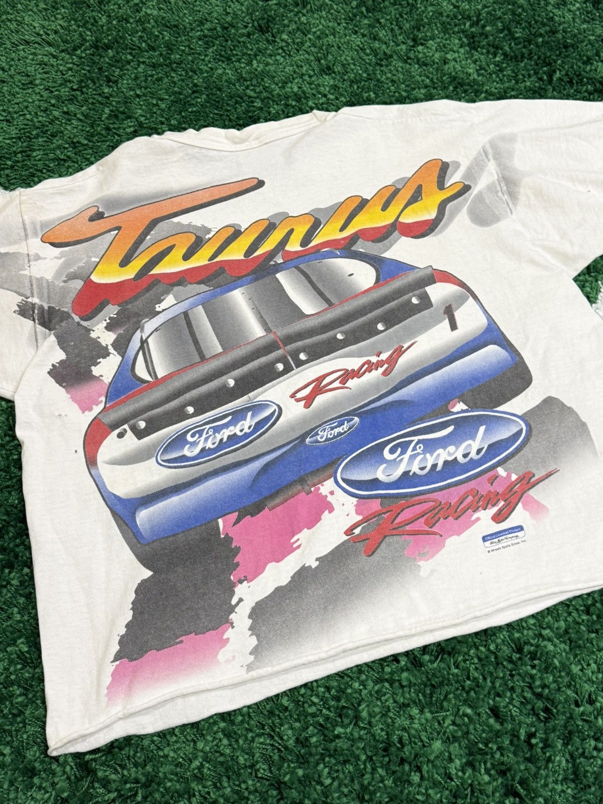 Fruit Of The Loom × NASCAR × Vintage AMAZING 90s Vintage Nascar All Over Print Tarus Tee Size US XL / EU 56 / 4 - 6 Thumbnail
