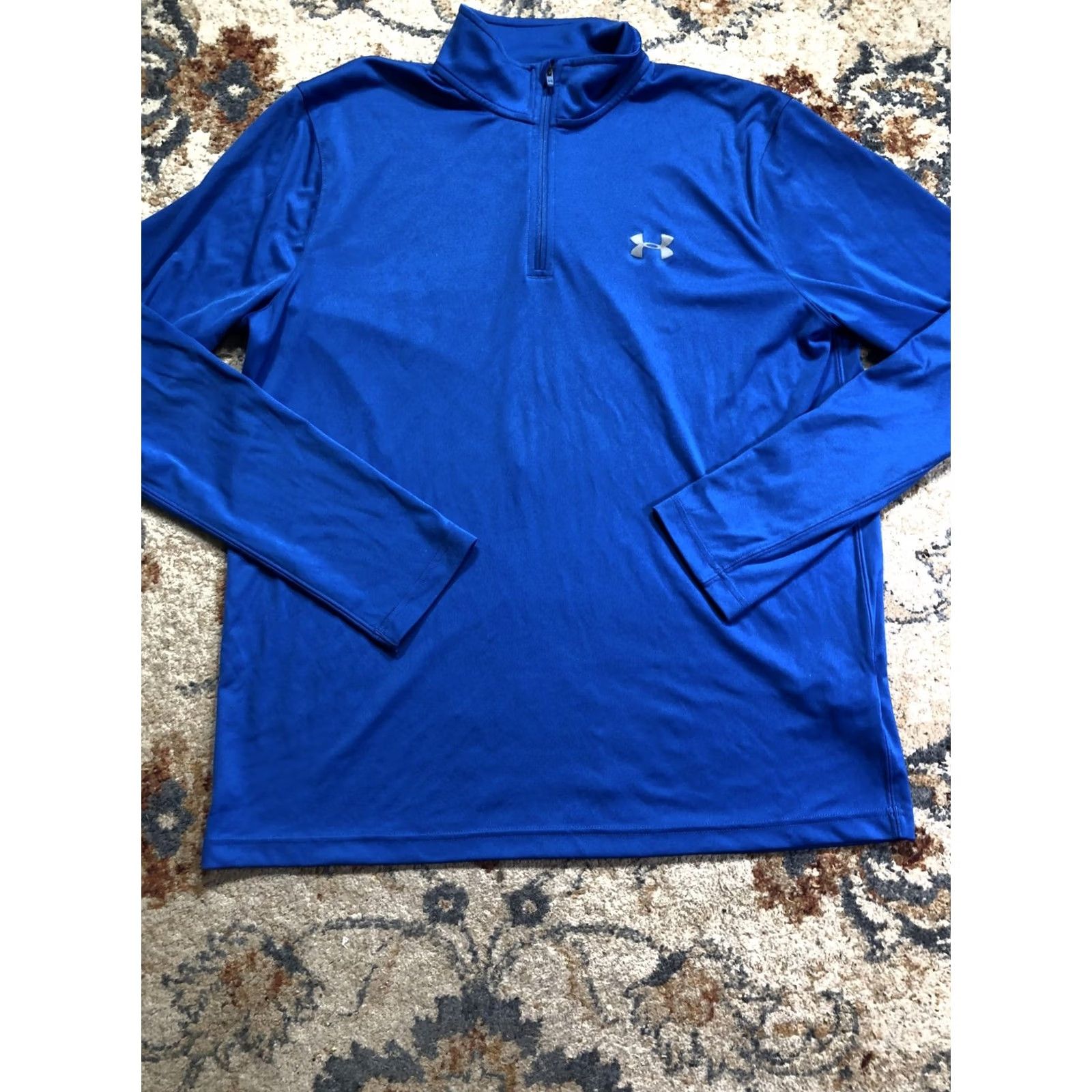 Under Armour Under Armour Shirt Mens XL Blue HeatGear Quarter Zip Long Sleeve Pullover Loose Size US XL / EU 56 / 4 - 5 Thumbnail