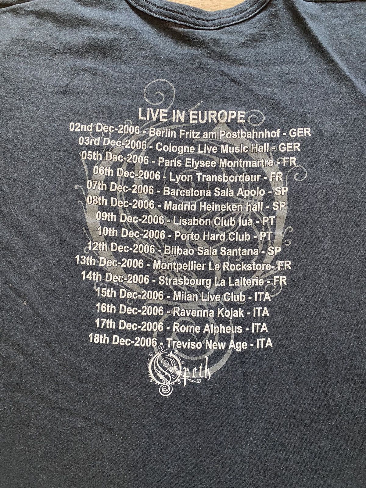 Vintage T-shirt 2006 Opeth concert tour in Europe Size US L / EU 52-54 / 3 - 6 Thumbnail