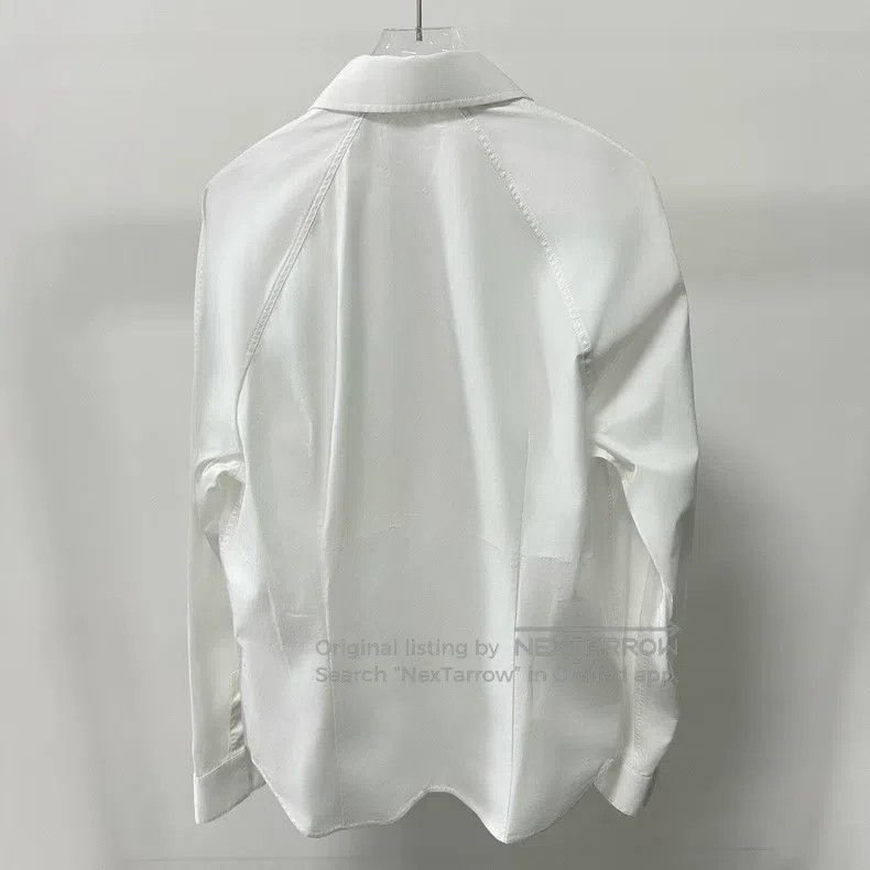 Dior Dior White Letter Embroidered Cotton Zipper Long-Sleeve Sh Size US M / EU 48-50 / 2 - 3 Thumbnail