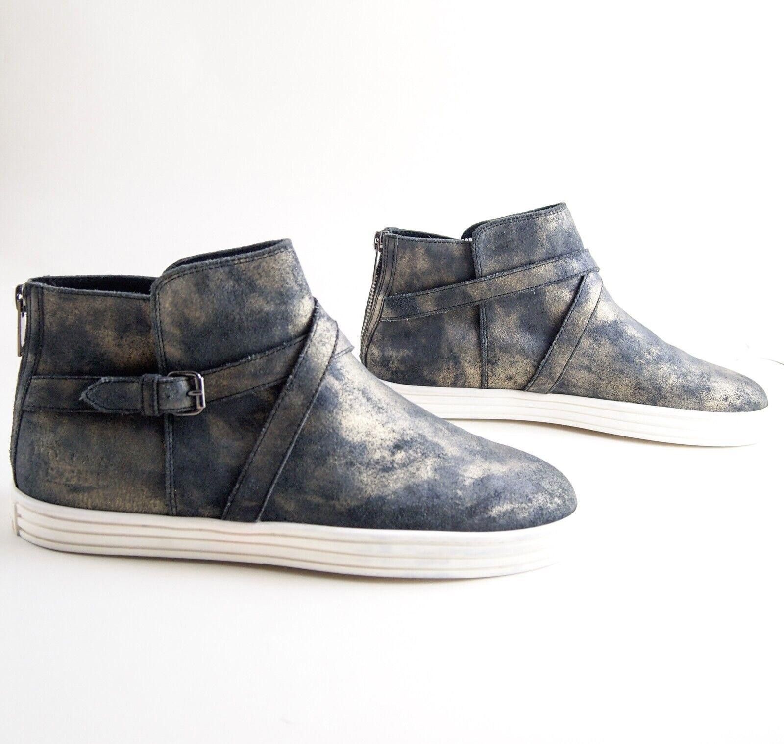 Hogan Hogan Rebel Boots Sneakers Blue Gold Suede US 9 EU 39 Size US 9 / IT 39 - 4 Thumbnail