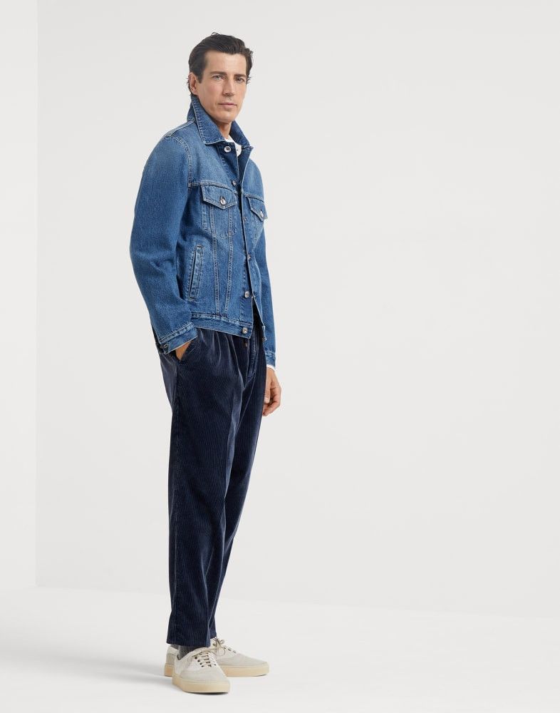 Brunello Cucinelli o1w1db10825 Corduroy Pants in Blue Size US 36 / EU 52 - 4 Thumbnail