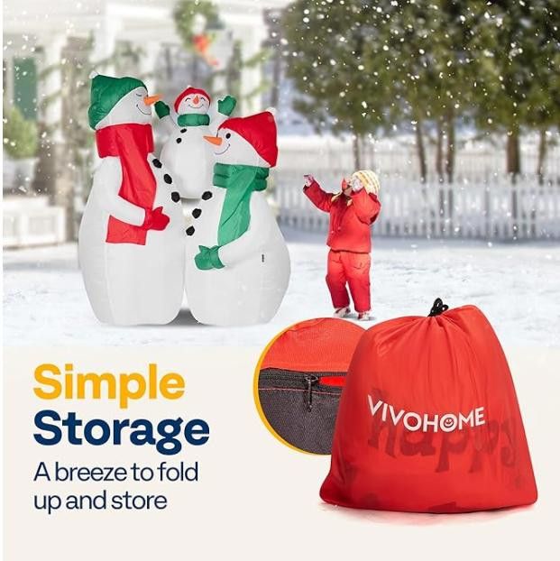 NBDN Nobrandedon 6FT Christmas Inflatable Outdoor Built-in LED Light Size ONE SIZE - 1 Thumbnail