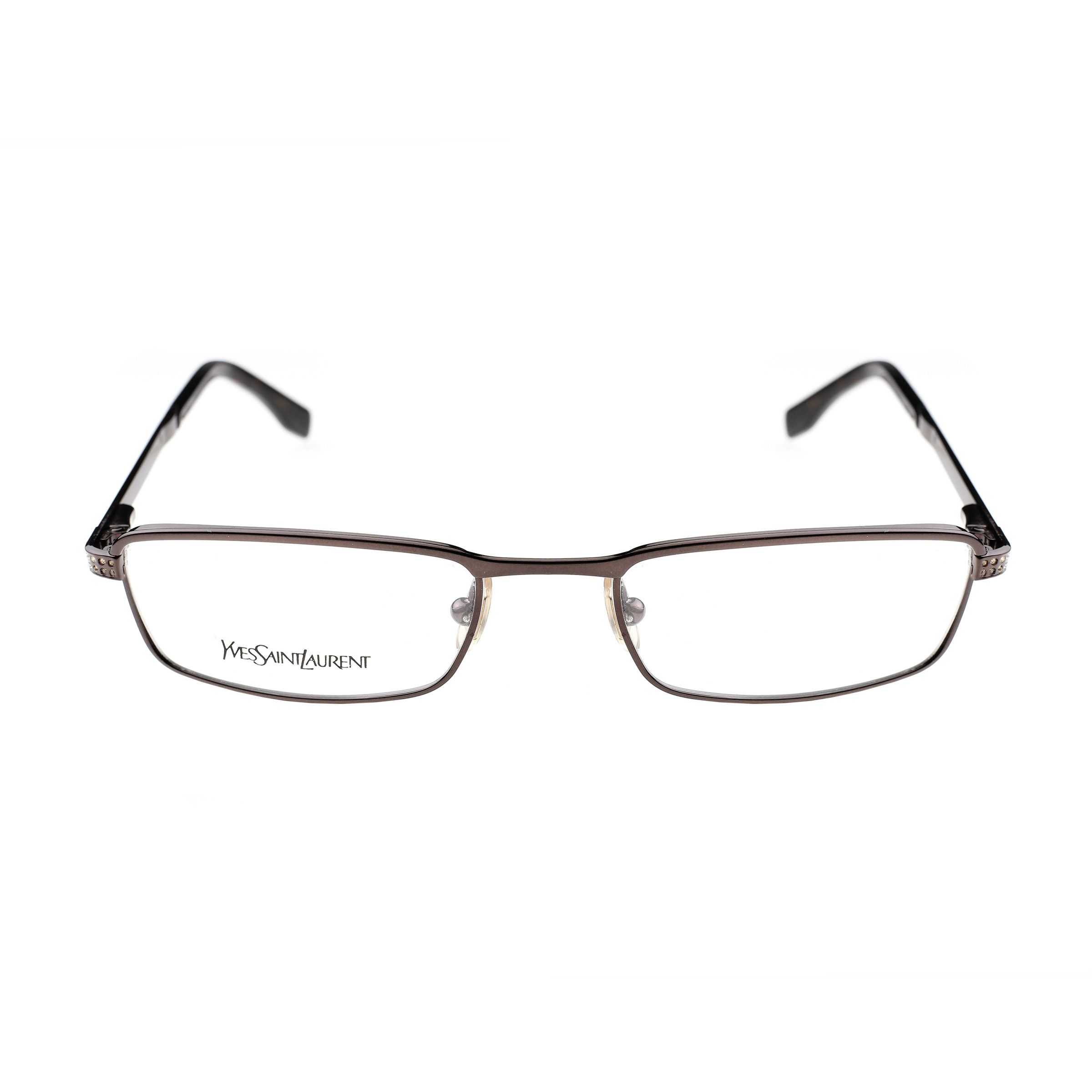Vintage × Yves Saint Laurent Yves Saint Laurent '90s Brown Crystals Metal Glasses Size ONE SIZE - 2 Thumbnail
