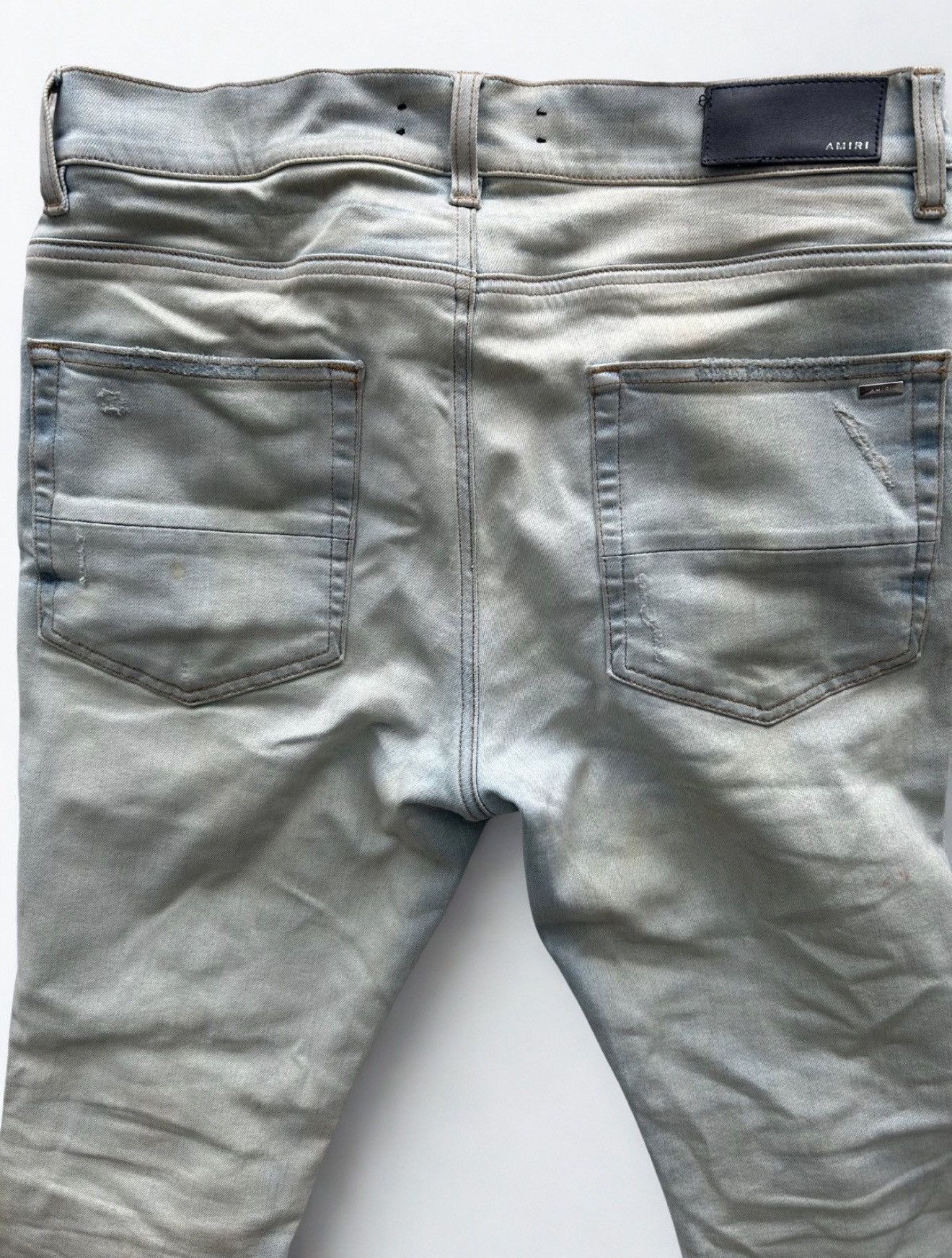 Amiri Amiri MX1 Blue Denim and Purple Watercolor Patches Size US 34 / EU 50 - 4 Thumbnail
