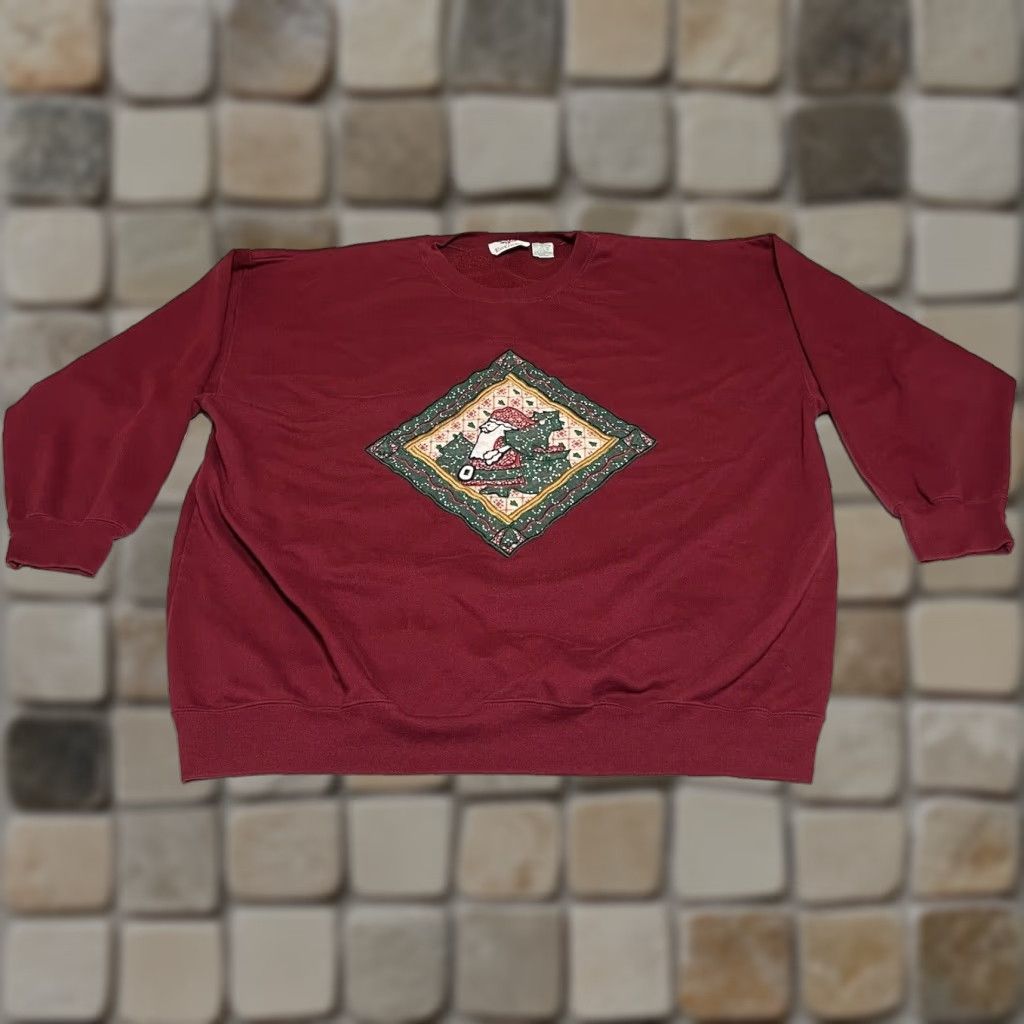 Vintage VINTAGE Nutcracker Sweatshirt Crewneck Christmas Women’s 20W Green Cotton Blend Embroidered Santa Patch Pullover +Plus Size Women Size 3XL / US 20-22 - 1 Thumbnail