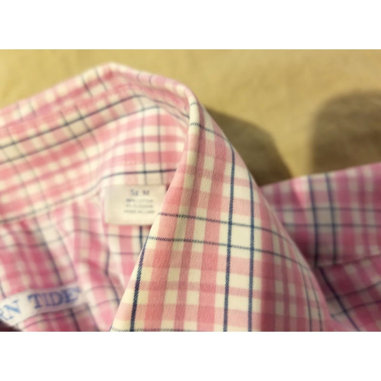 Southern Tide Southern Tide Mens Dress Shirt Button-Up Plaid Cotton M Purple Pink Button-Down Collared Casual Classic Pocketed Size 40R - 4 Thumbnail