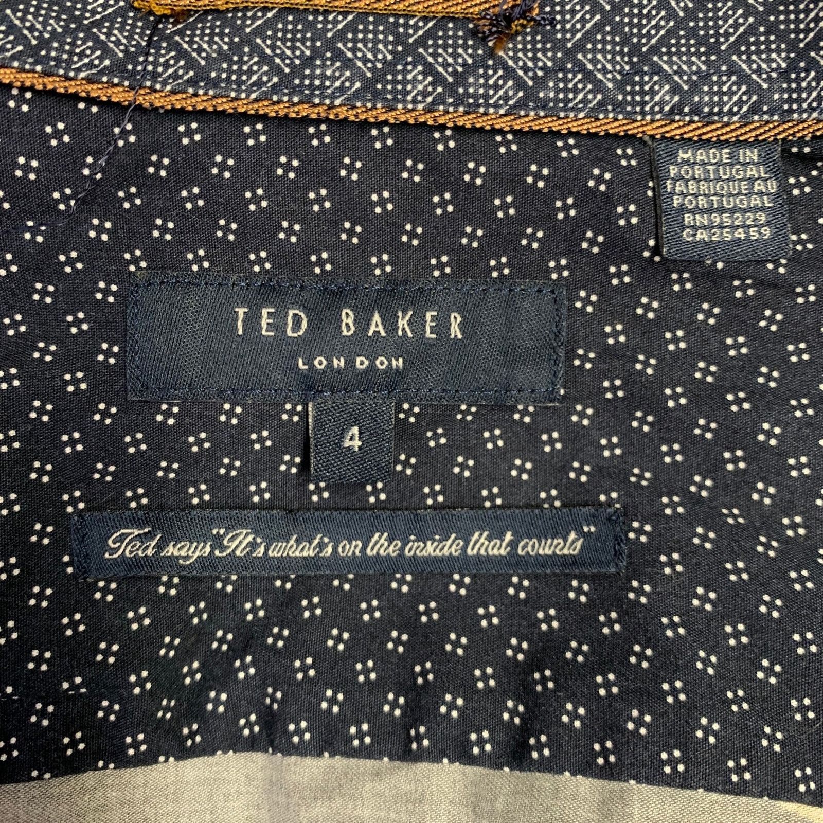 Ted Baker Size L Grey Purple Abstract Floral Cotton Long Sleeve Shirt Size US L / EU 52-54 / 3 - 4 Thumbnail