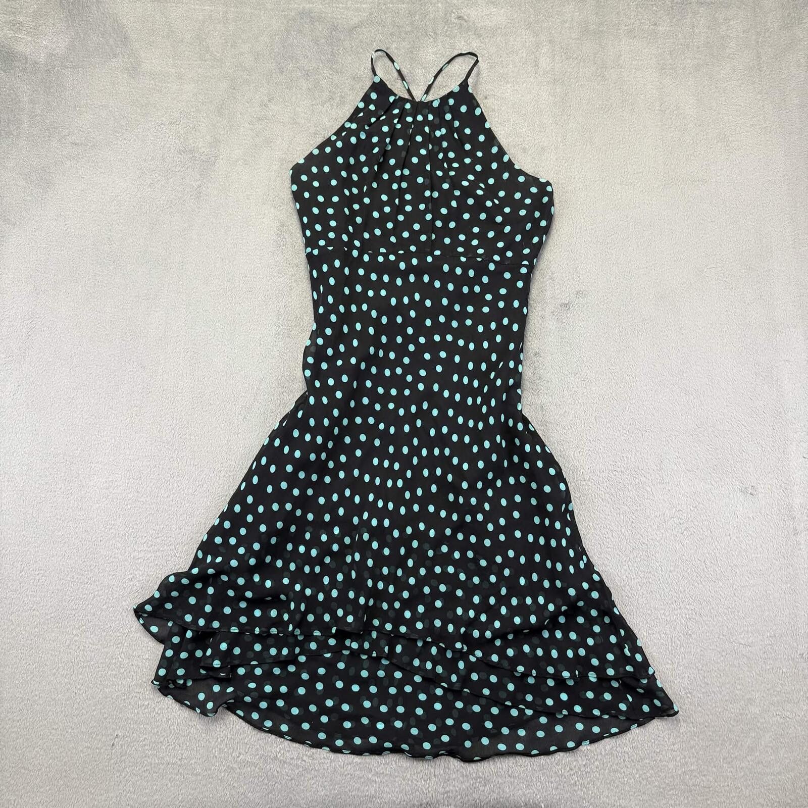Nine West Nine West Vintage -Silk Polka Dot Halter Neck Mini Dress Size M / US 6-8 / IT 42-44 - 1 Thumbnail