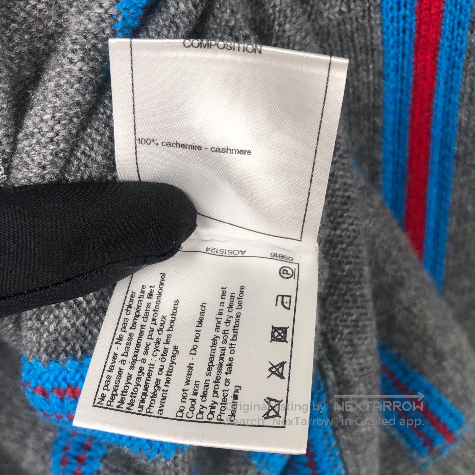 Chanel Chanel Gray and blue striped knitted cardigan size 36| Size XS / US 0-2 / IT 36-38 - 6 Thumbnail