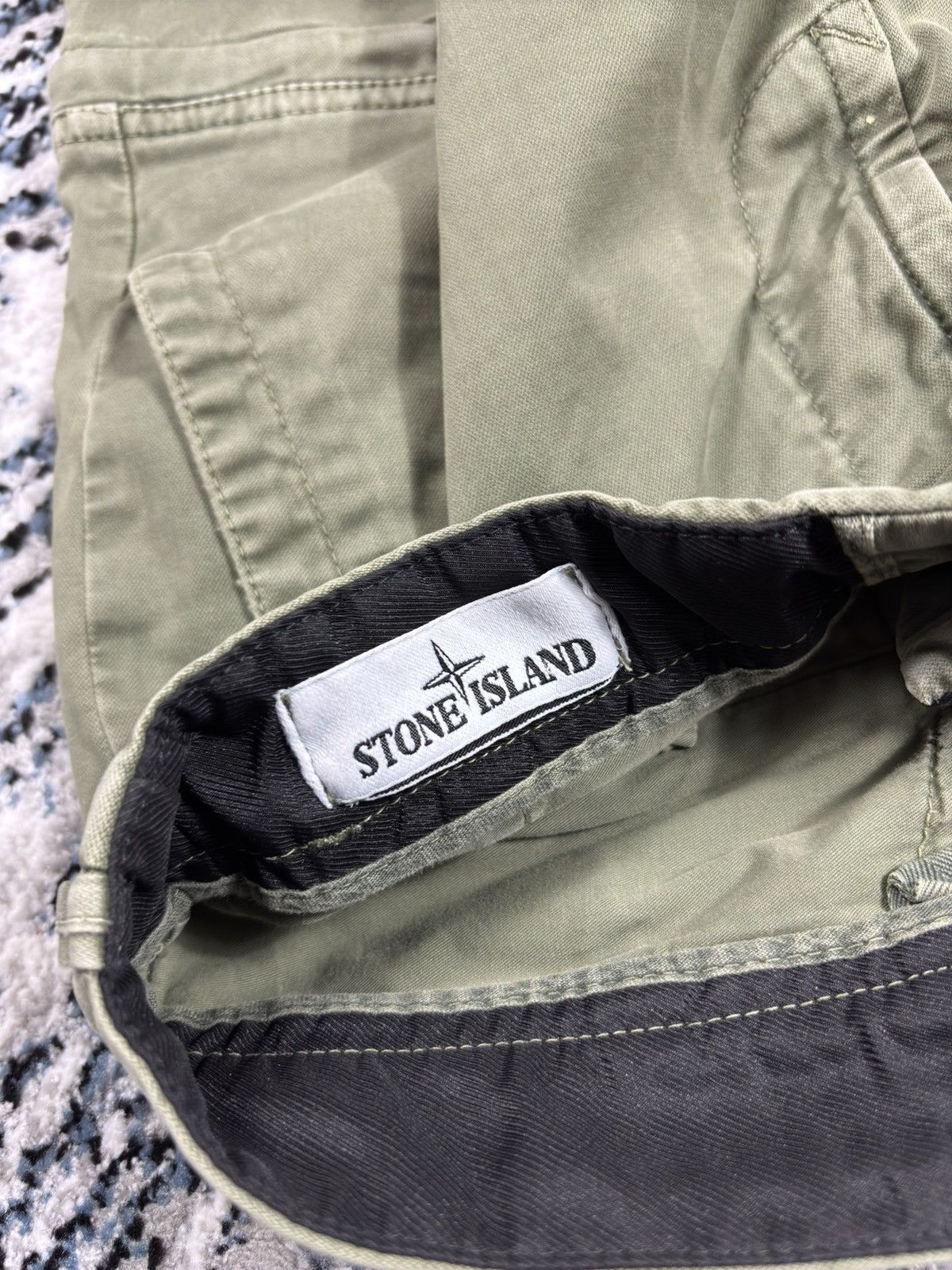 Stone Island × Vintage Vintage Stone Island Cargo Trousers Olive Green Casual Size US 30 / EU 46 - 9 Thumbnail
