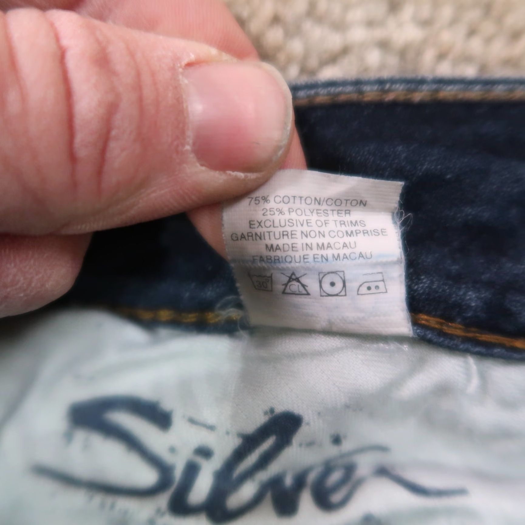 Silver Jeans Co. Silver Jeans Tuesday Jeans Women's 33x33 Blue Denim Bootcut Stretch Slim 5-Pocket Inseam 33 Regular Size 24" / US 00 / IT 34 - 5 Thumbnail