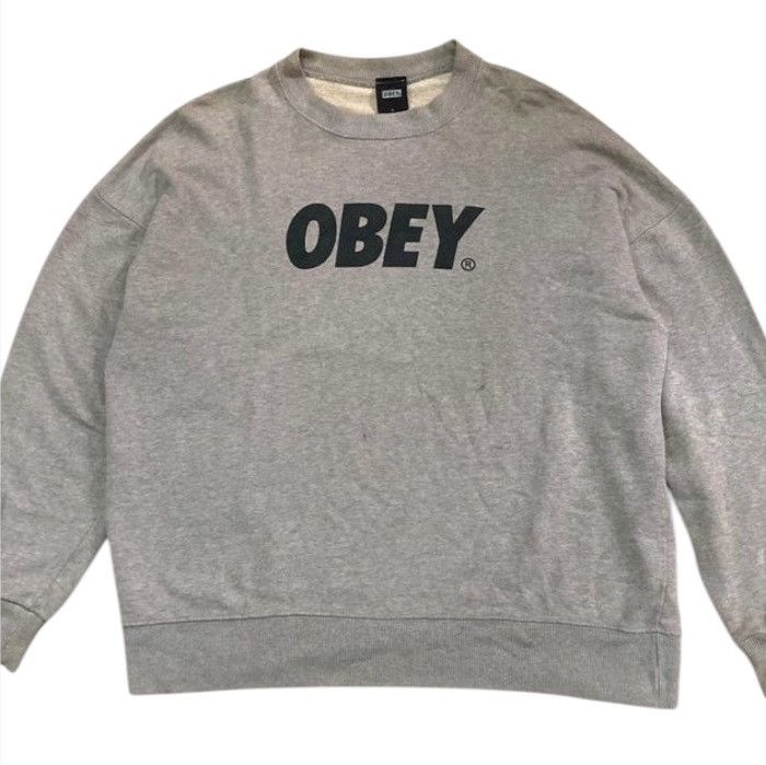 Obey × Vintage Vintage Obey Sweatshirt Crewneck Size US L / EU 52-54 / 3 - 1 Thumbnail