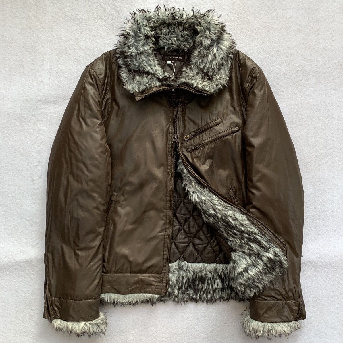 HIDEAWAYS 2000s Hideaways Nicole Faux Fur Puffer Zipper Jacket Size US M / EU 48-50 / 2 - 2 Thumbnail
