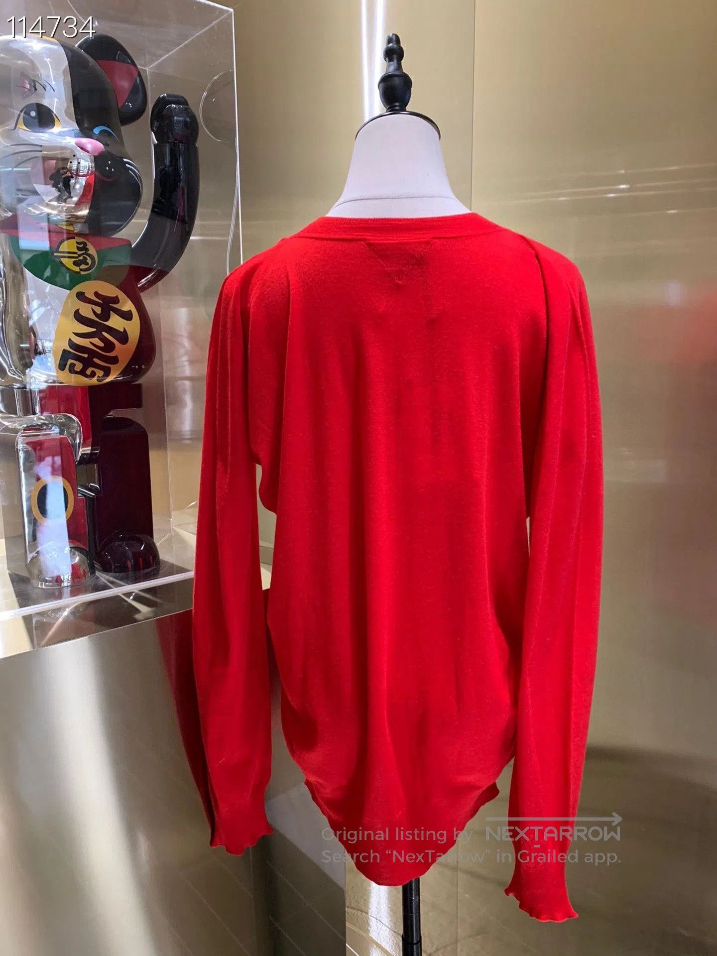 BV By Bodega Bottega Veneta Red Knit Sweater. Size S / US 4 / IT 40 - 2 Thumbnail