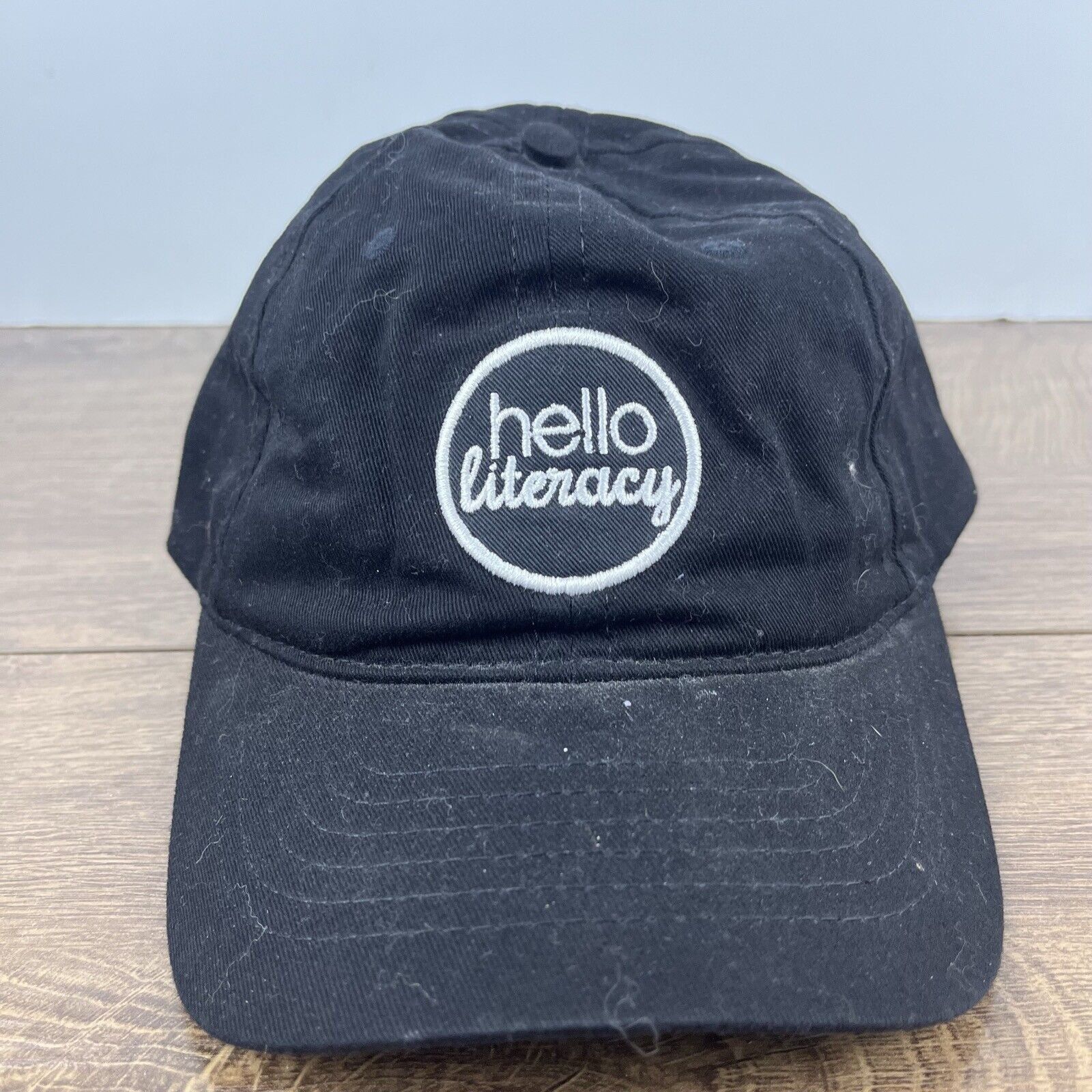 Other Literacy Hat Hello Literacy Hat Black Cap Hat Adjustable Hat Size ONE SIZE - 3 Thumbnail