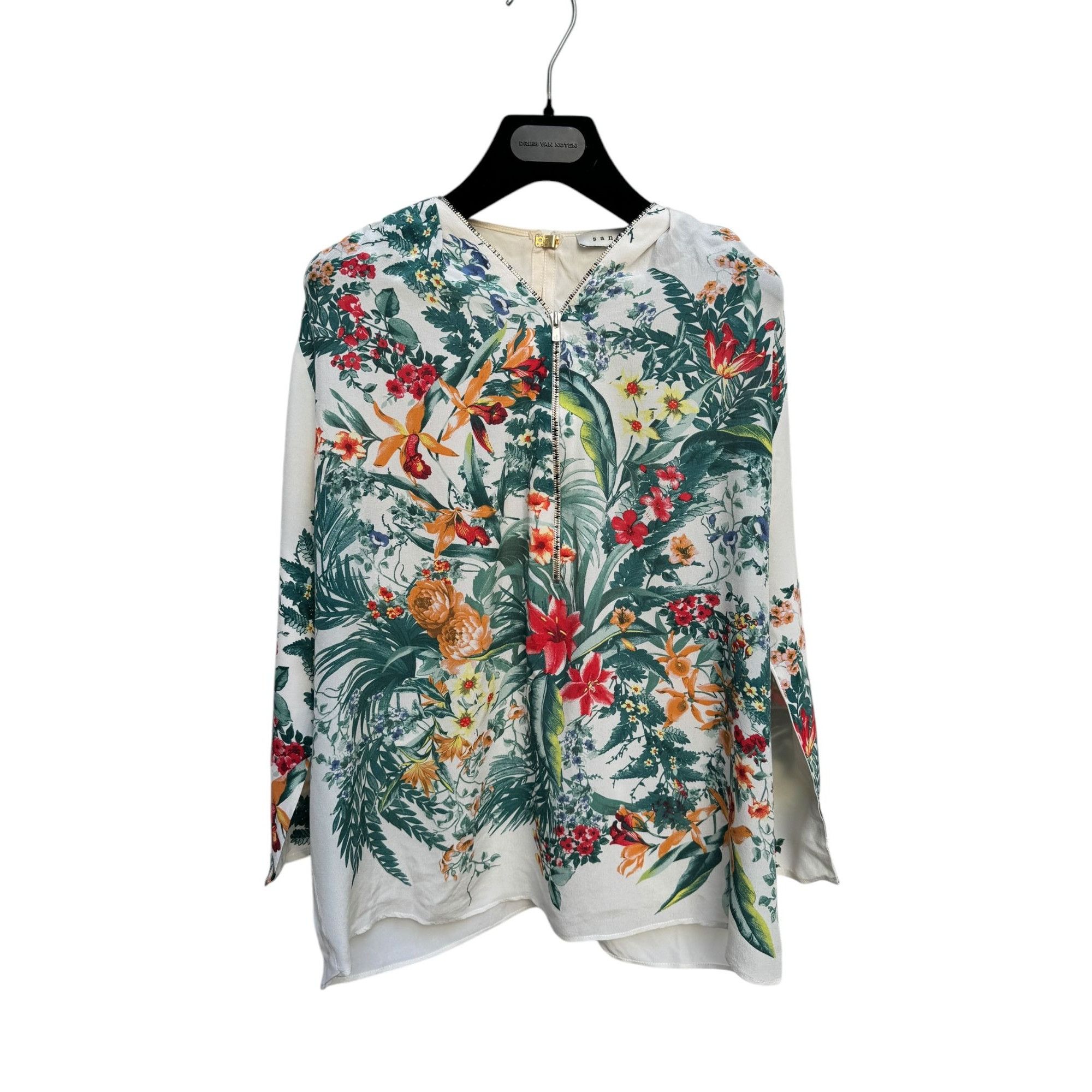 Sandro Silk Floral Blouse Size M / US 6-8 / IT 42-44 - 1 Thumbnail
