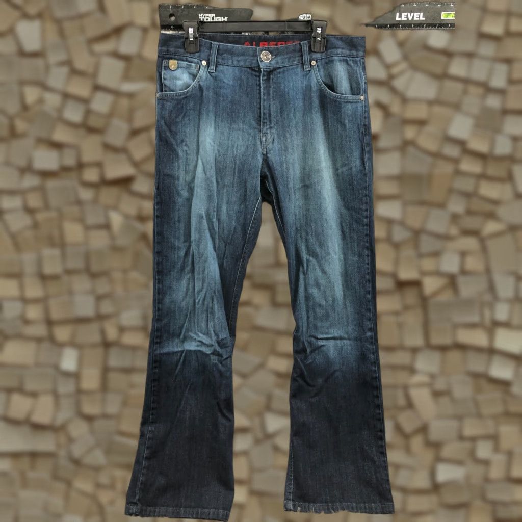 Vintage ALBERTO Jeans Size 34x32 Mens Bootcut Denim Blue 34 in Inseam Medium Wash Regular Rise Mid 5-Pocket Belt Loops Size US 34 / EU 50 - 1 Thumbnail