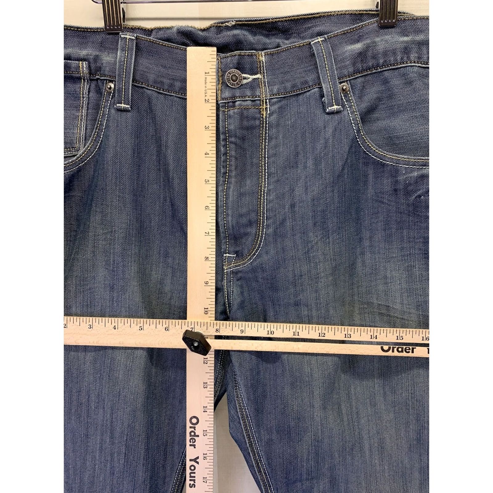 Levi's Levi’s 514 Jeans Mens 36x32 Denim Blue Regular 5-Pocket Straight ZIP Vintage N/A Size US 36 / EU 52 - 3 Thumbnail