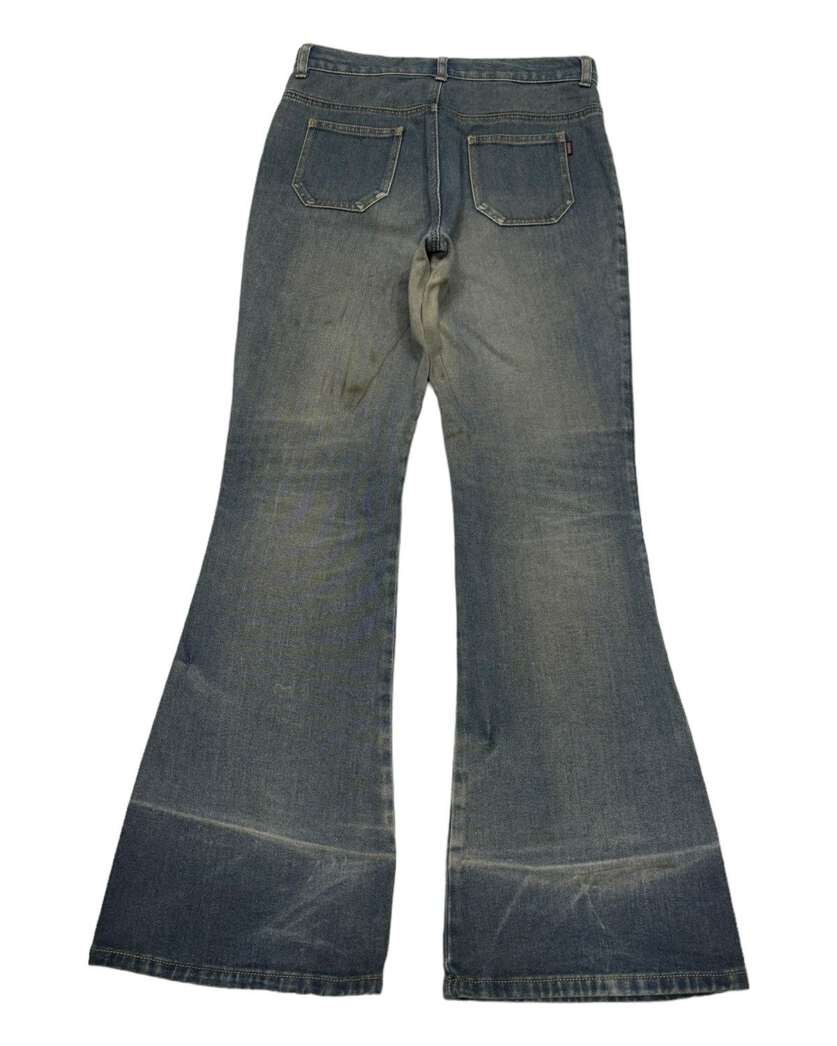 Hysteric Glamour × Japanese Brand SUPER FLARE JOUER AUX ECHECS FADED DISTRESS BUSH JEANS Size US 28 / EU 44 - 2 Thumbnail