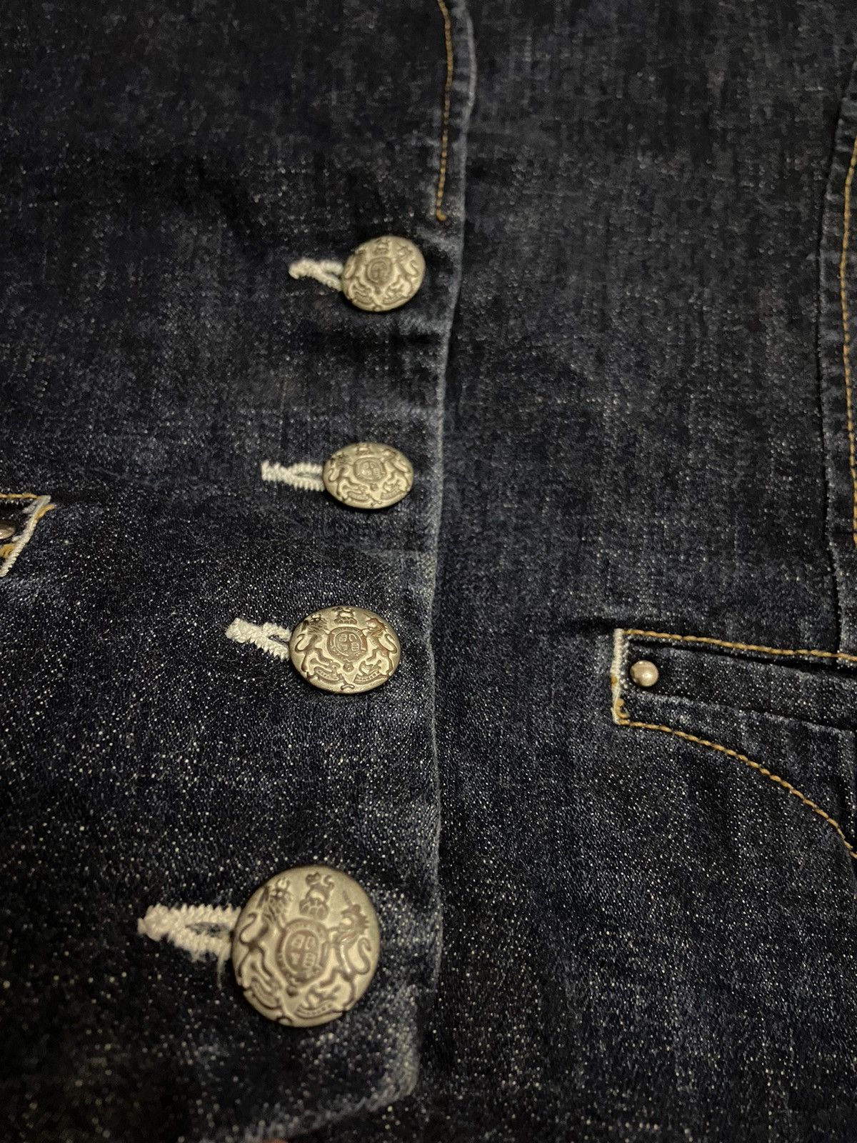 Japanese Brand × Vintage Vintage Y2K tyte denim vest women Size XS / US 0-2 / IT 36-38 - 3 Thumbnail