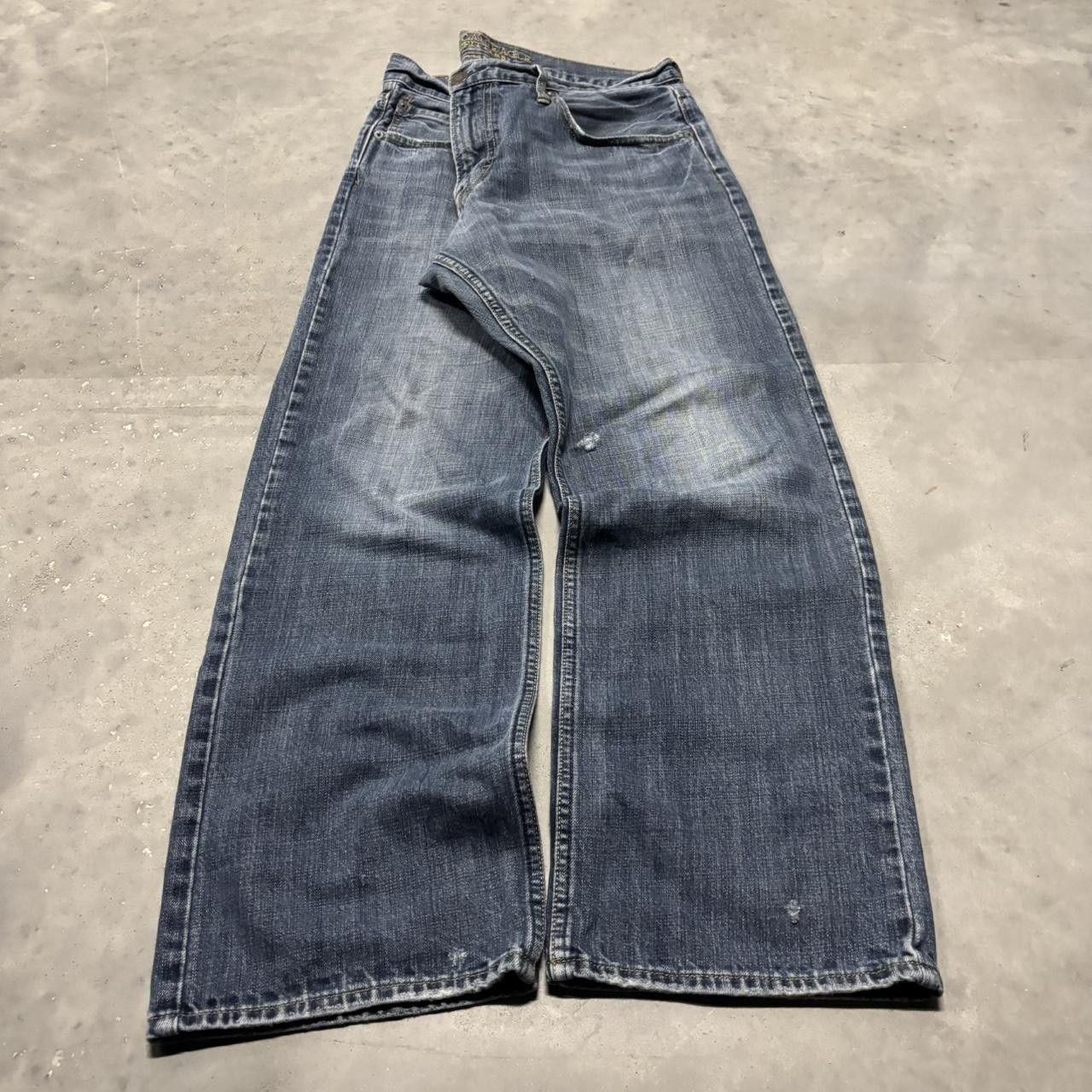 Japanese Brand × Vintage Crazy Vintage Y2K/2000s Grunge Dark Wash Denim Jeans! Size US 36 / EU 52 - 3 Thumbnail