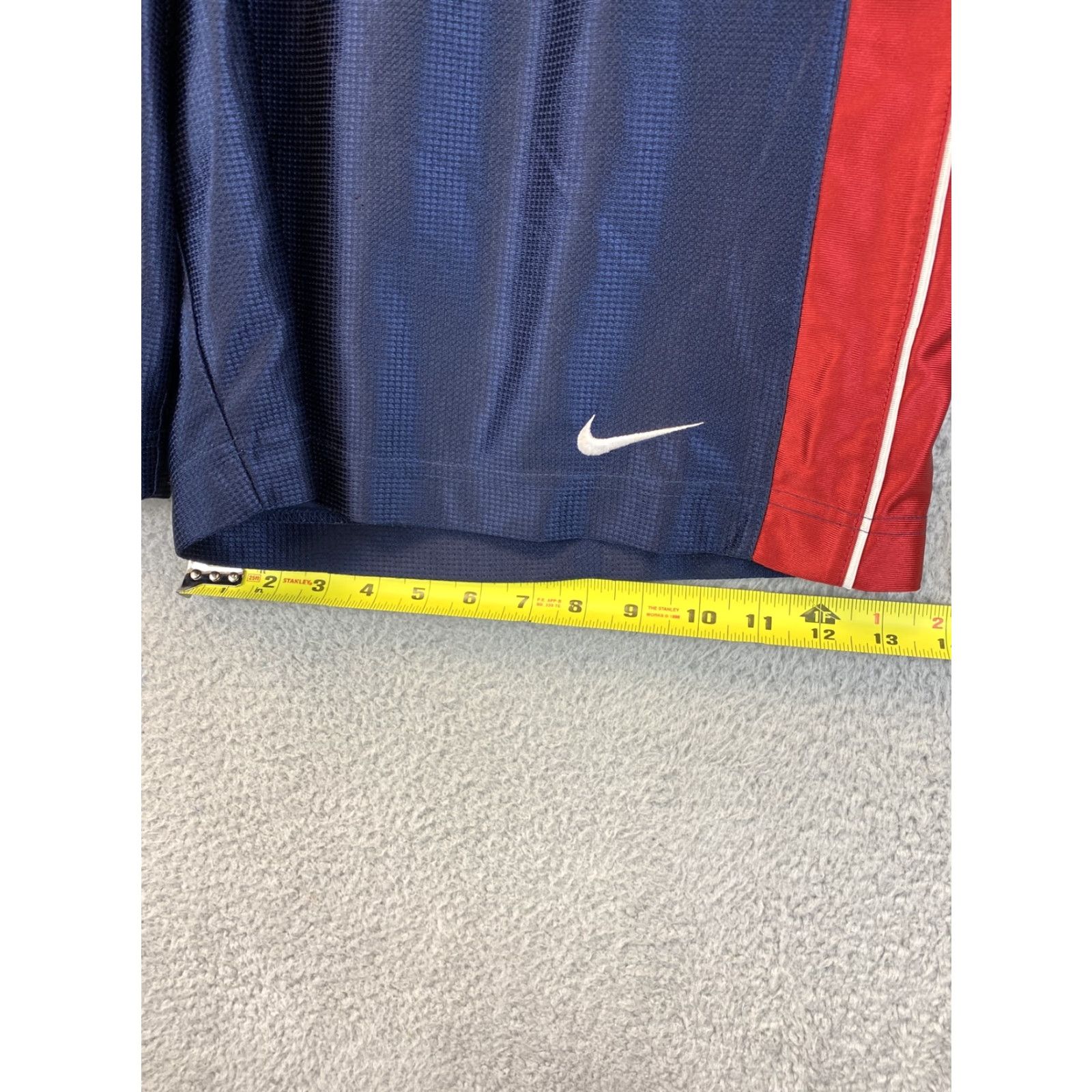 Nike VINTAGE Nike Swoosh Basketball Shorts 2XL Blue Red Men's Activewear Size US 39 - 7 Thumbnail