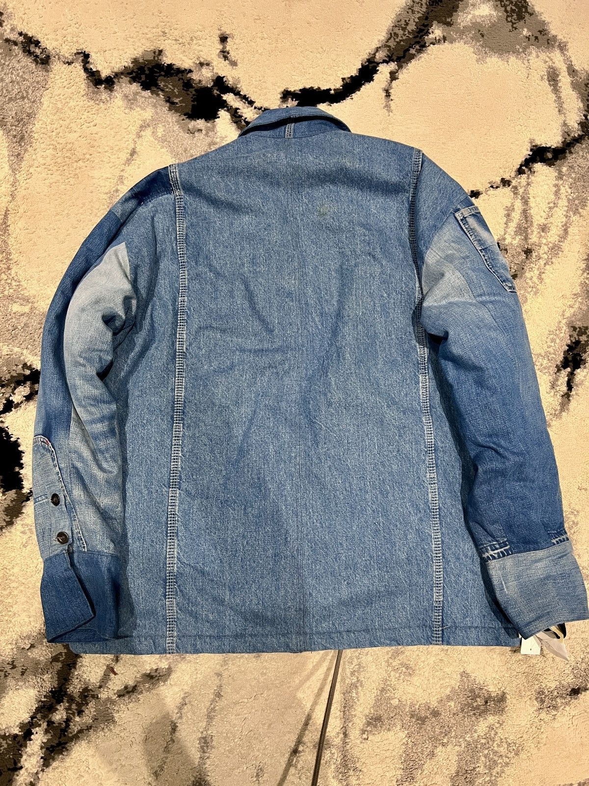 Greg Lauren Greg Lauren OVERALL DENIM JEAN SHERPA LINED BOXY $2595 4 Size US XL / EU 56 / 4 - 5 Thumbnail