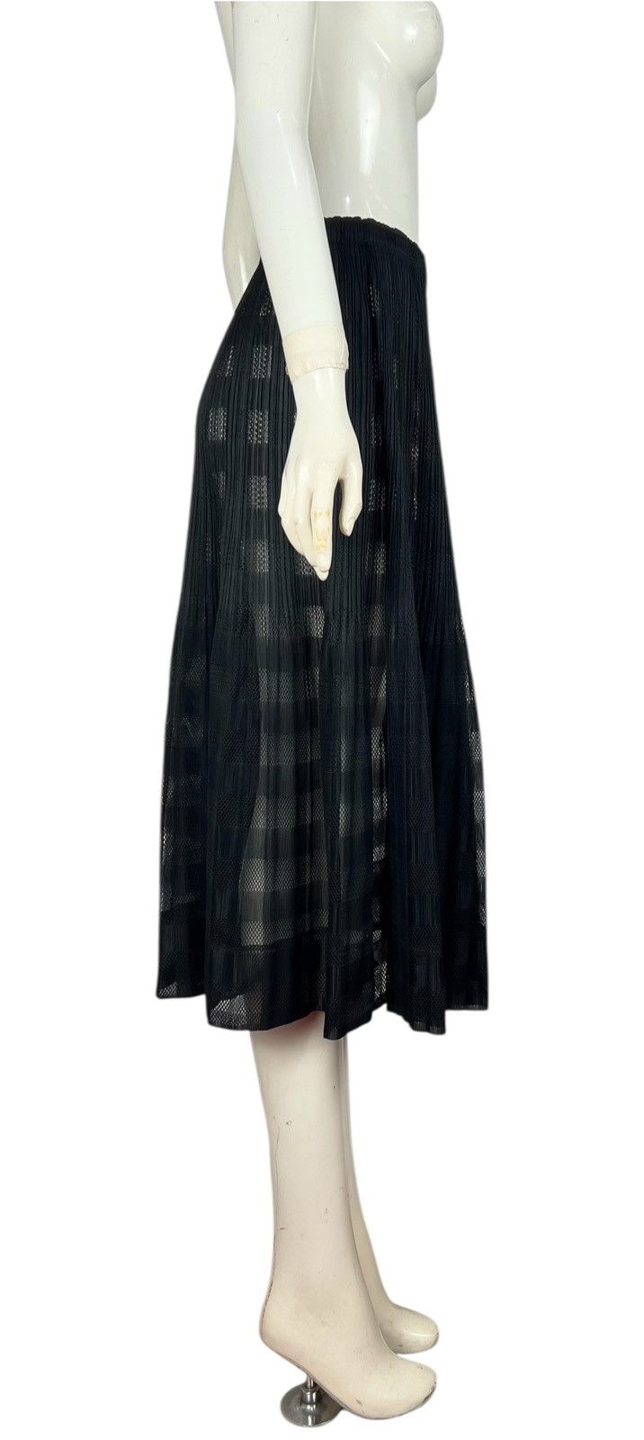 Pleats Please Issey Miyake Issey Miyake Pleats Please Black Grid Midi Skirt Sz 2 Size 28" / US 6 / IT 42 - 3 Thumbnail