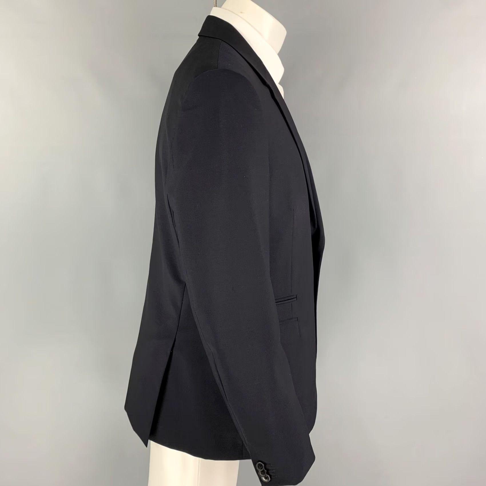 Valentino VALENTINO Navy Wool Mohair Sport Coat Size 42 Notch Lapel Mens Size US XS / EU 42 / 0 - 2 Thumbnail