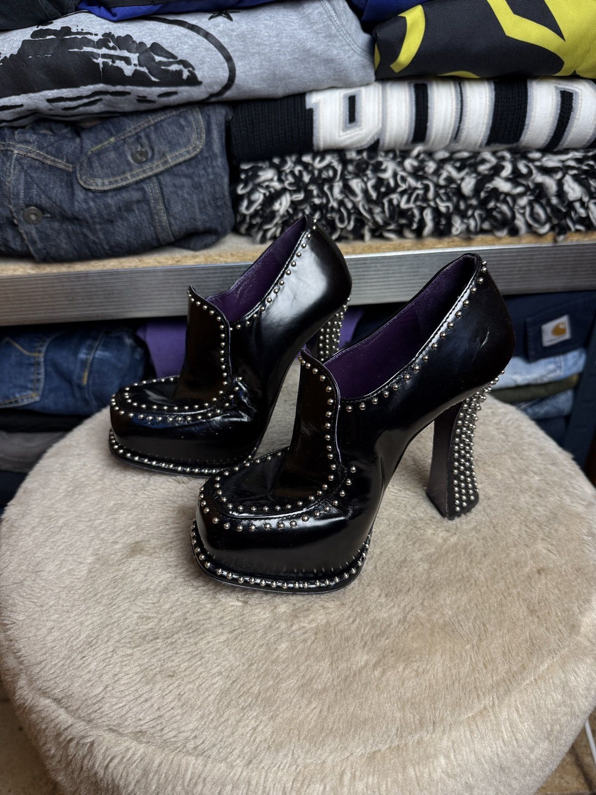 Prada PRADA Platform Heels Shoes y2k Over Metal archive Punk Size US 7 / IT 37 - 1 Thumbnail