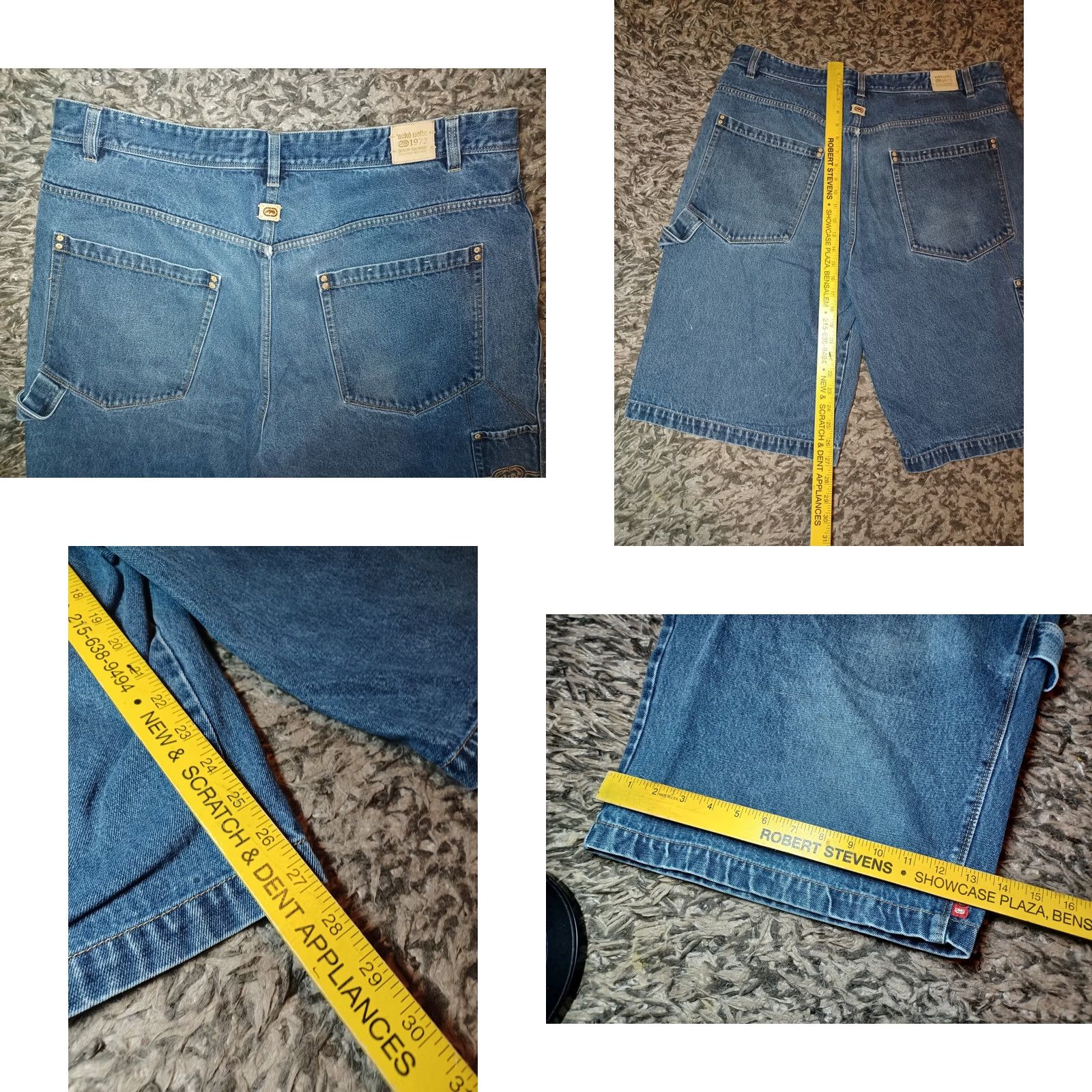 Ecko Unltd. VINTAGE Ecko Unltd Wide Jeans Shorts 90s Y2K Baggy Skater Grunge Carpenter Sz 40 Size US 40 / EU 56 - 8 Thumbnail